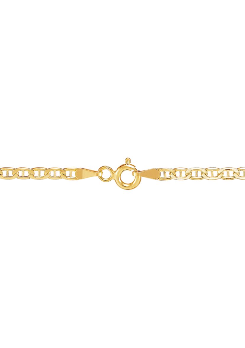 Hollow Mariner Chain Necklace in 10K Yellow Gold