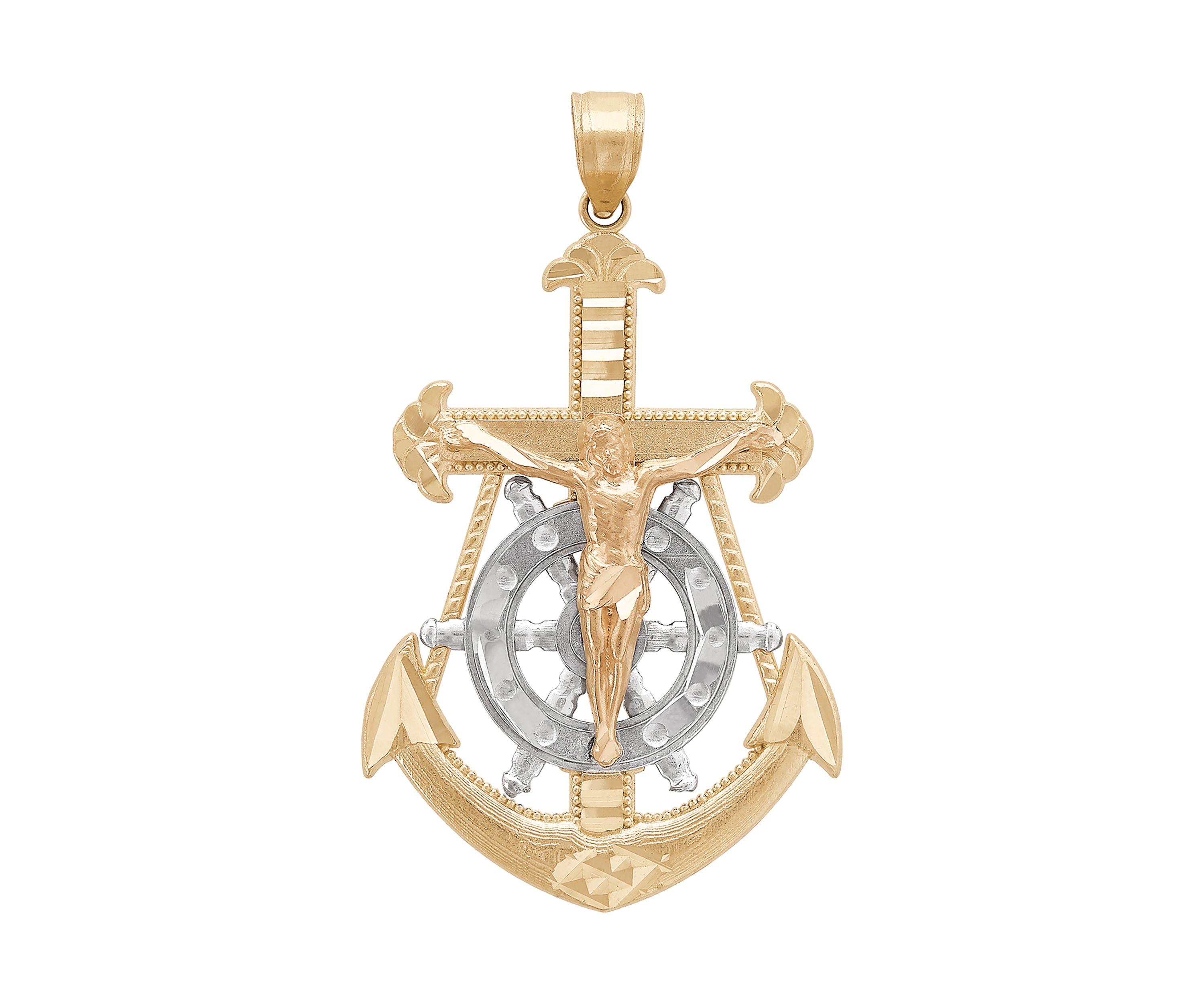 Mariner Pendant in 10K  Yellow and Rose Gold