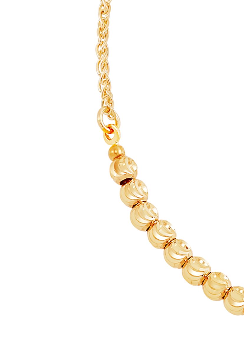 Muti Bead Bolo Bracelet in 10K Yellow Gold