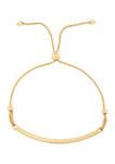 Bolo Bead with Curved Bar Bracelet in 10k Yellow Gold