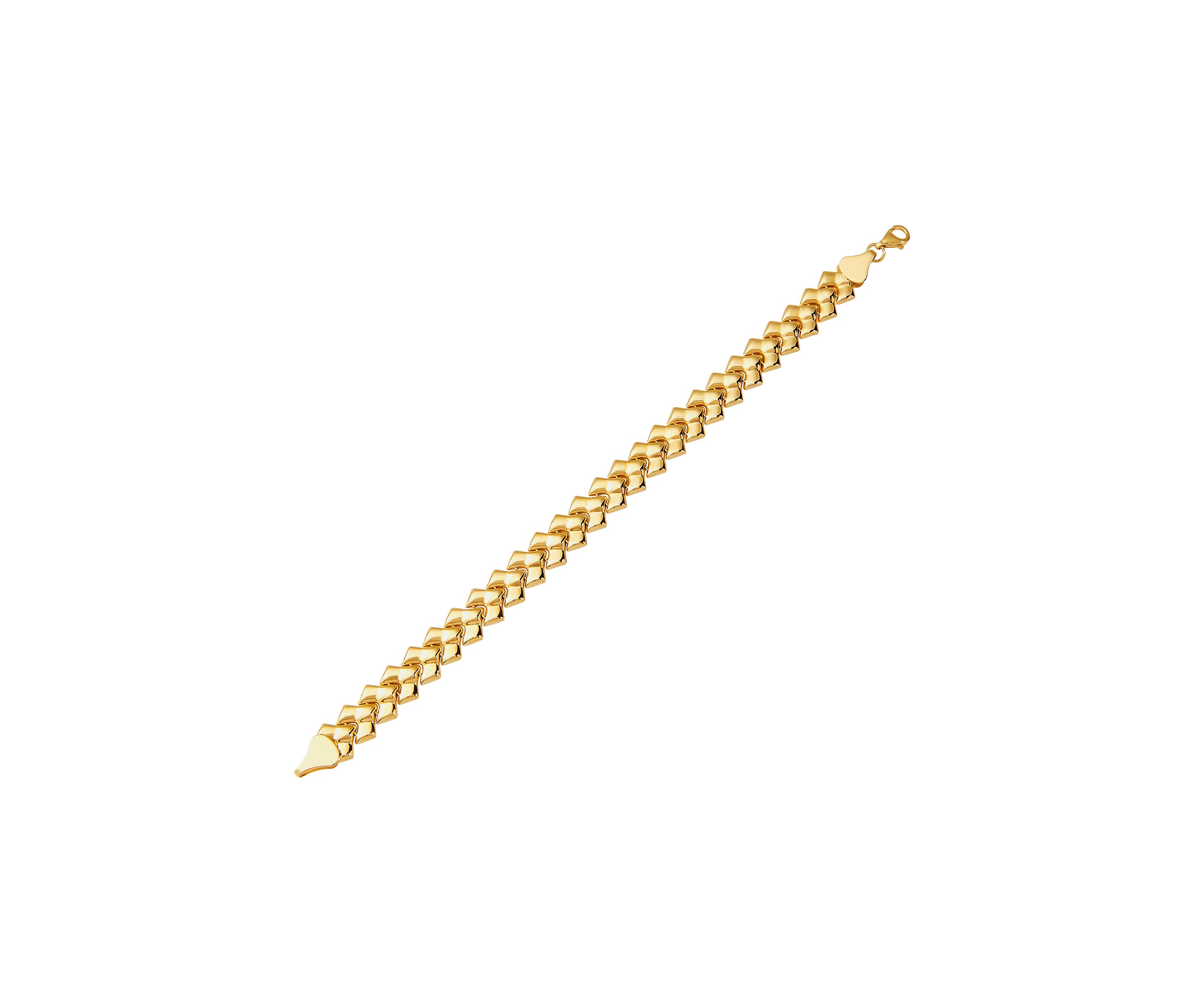 Stampato Leaf Design Bracelet in 10K Yellow Gold