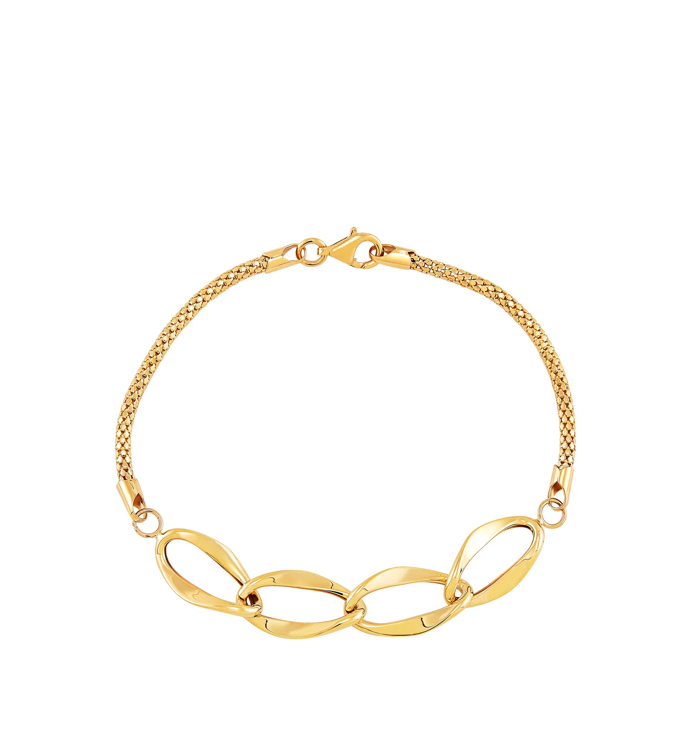 Oval Bracelet in 10K Yellow Gold