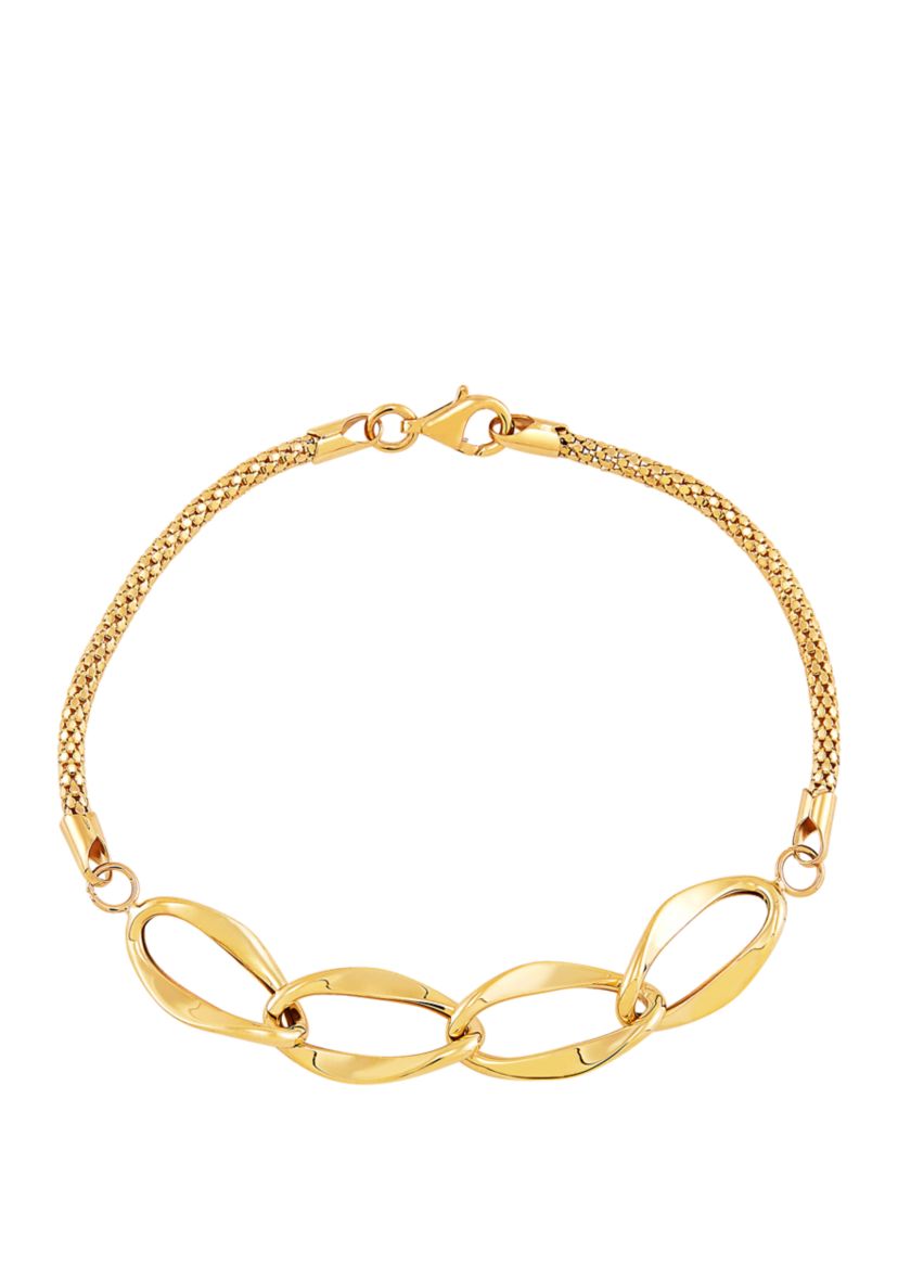 Oval Bracelet in 10K Yellow Gold