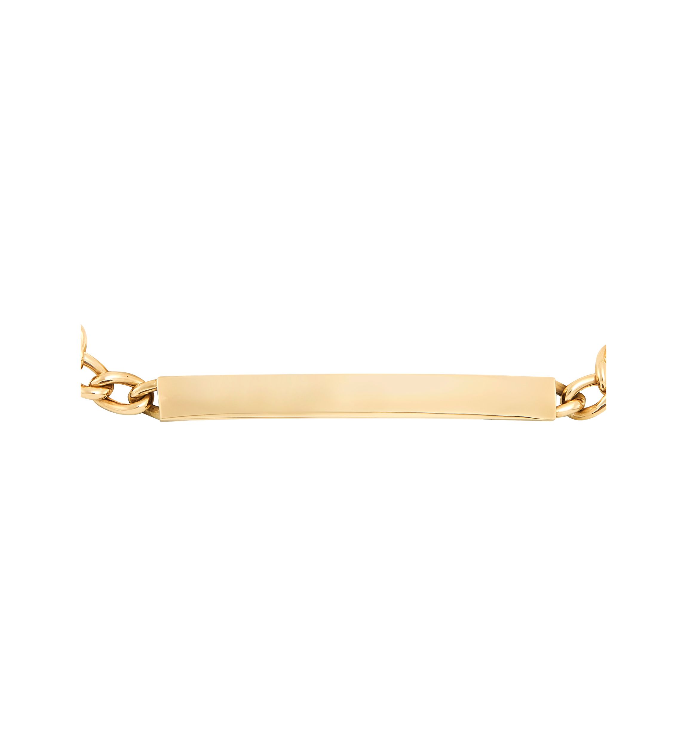 Curved Bar Curb Bracelet in 10K Yellow Gold
