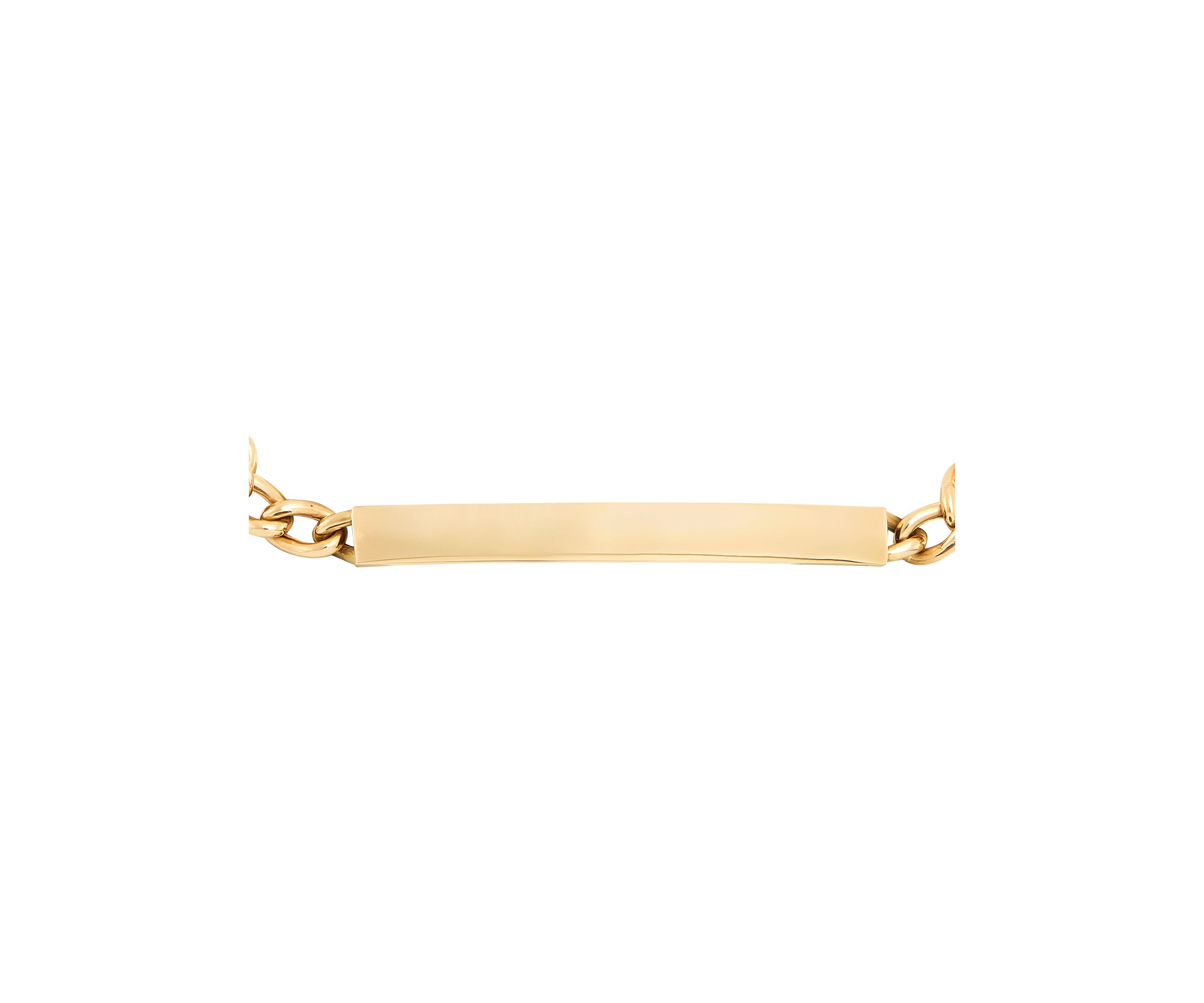 Curved Bar Curb Bracelet in 10K Yellow Gold