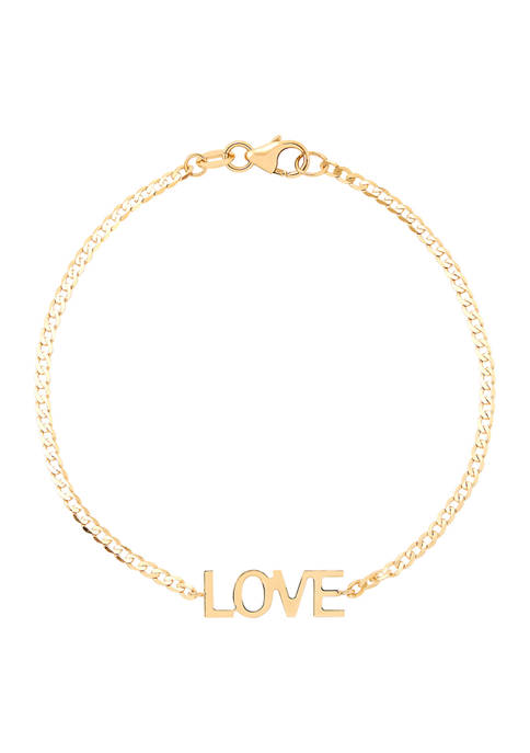 Belk & Co. Love Curb Chain Bracelet in
