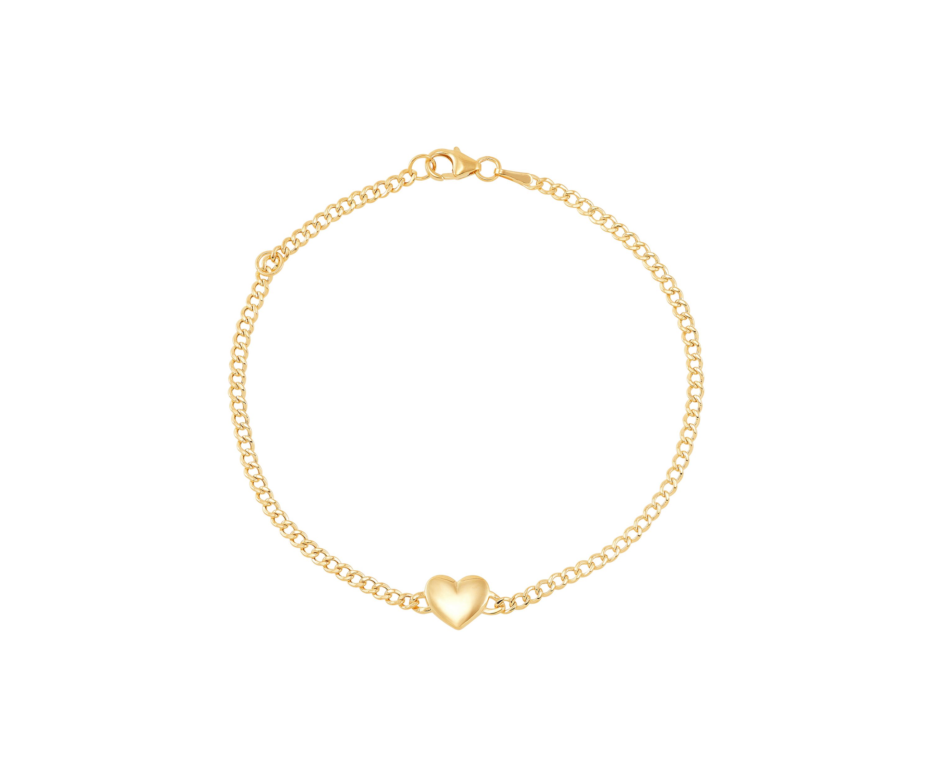 Heart Bracelet in 10K Yellow Gold