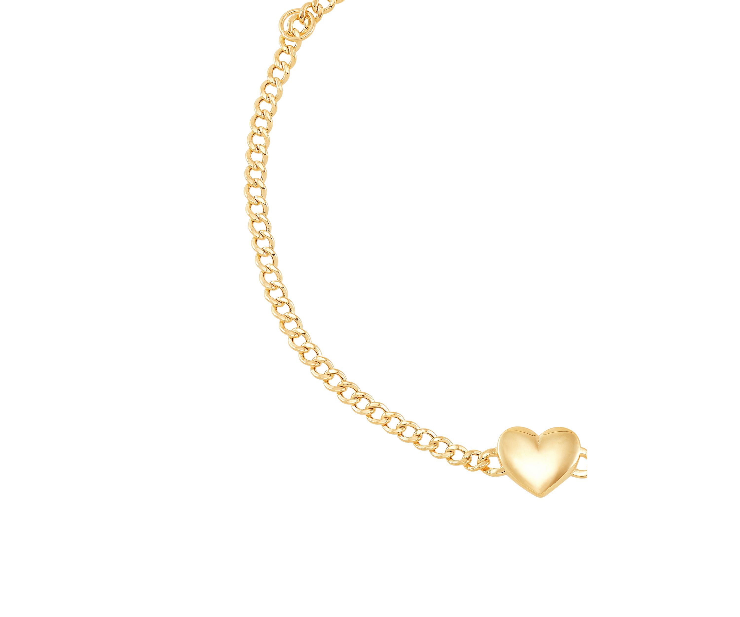Heart Bracelet in 10K Yellow Gold