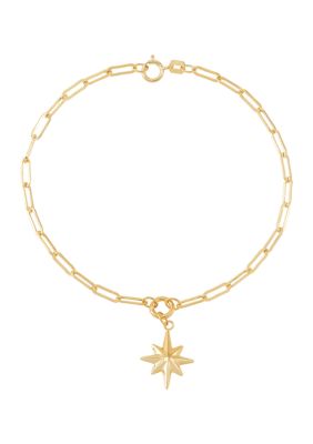 Belk & Co North Star Bracelet in 10K Yellow Gold, 7.5 in