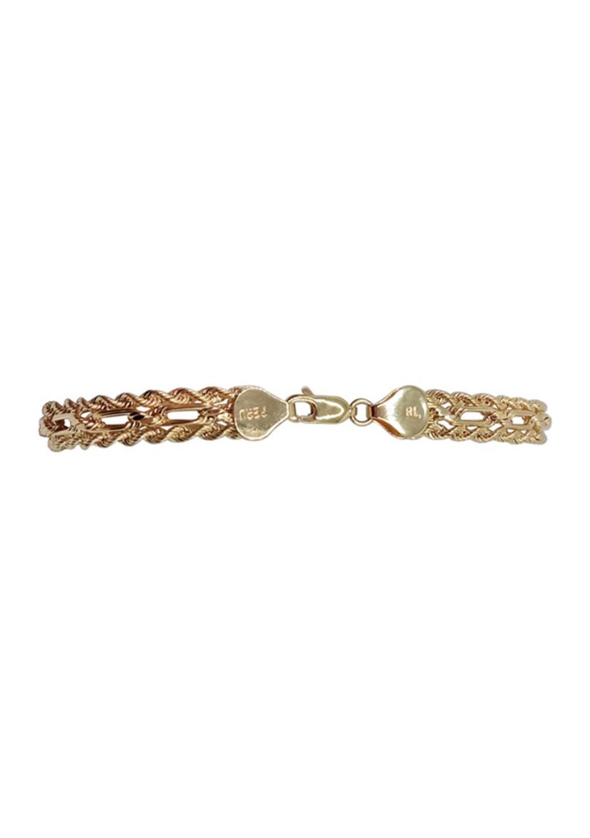 Rope Chain Bracelet in 10K Yellow Gold