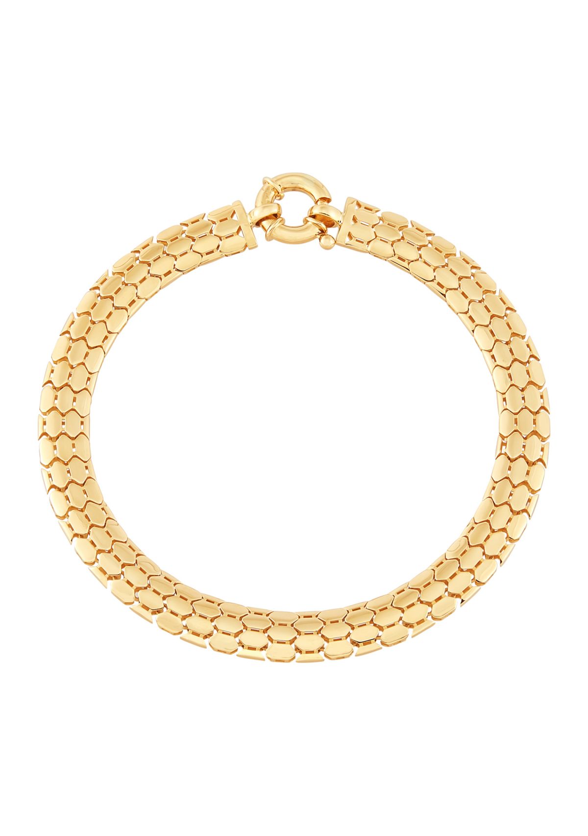 Hollow Popcorn Design Bracelet in 10K Yellow Gold