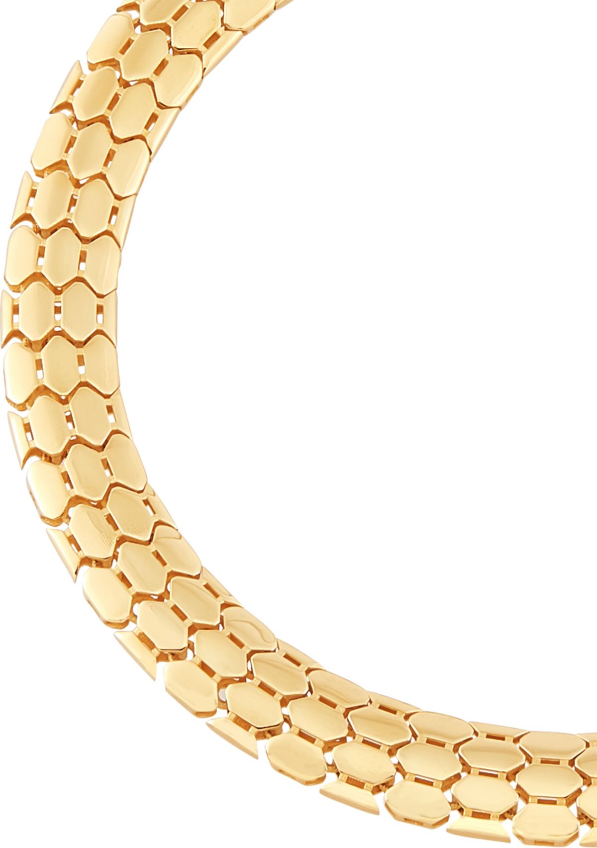 Hollow Popcorn Design Bracelet in 10K Yellow Gold