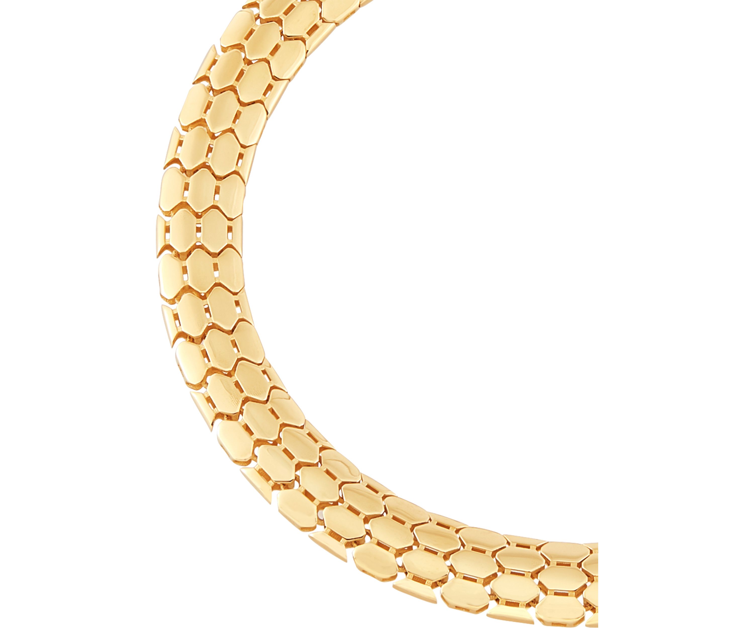 Hollow Popcorn Design Bracelet in 10K Yellow Gold