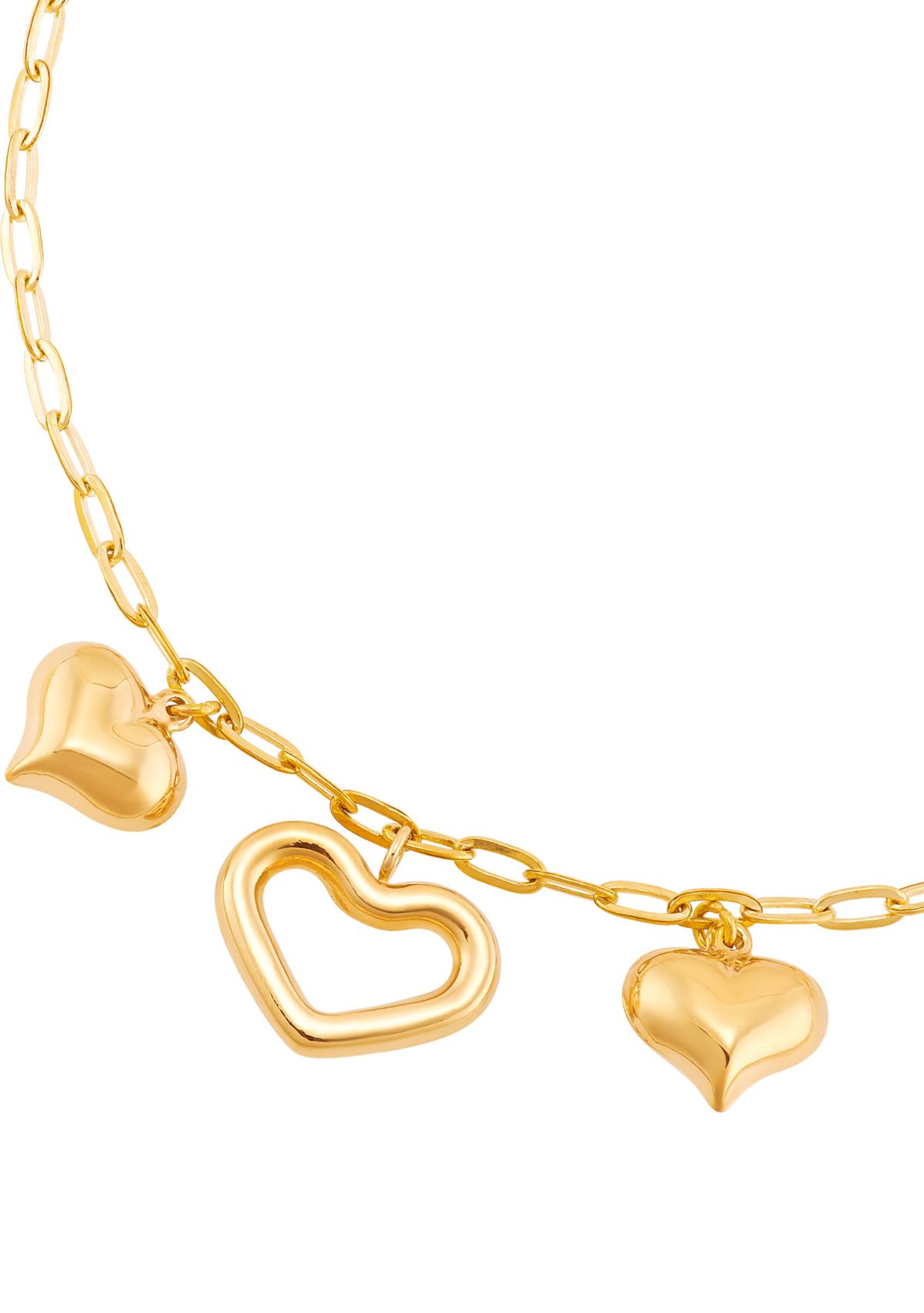 Heart Bracelet in 10K Yellow Gold