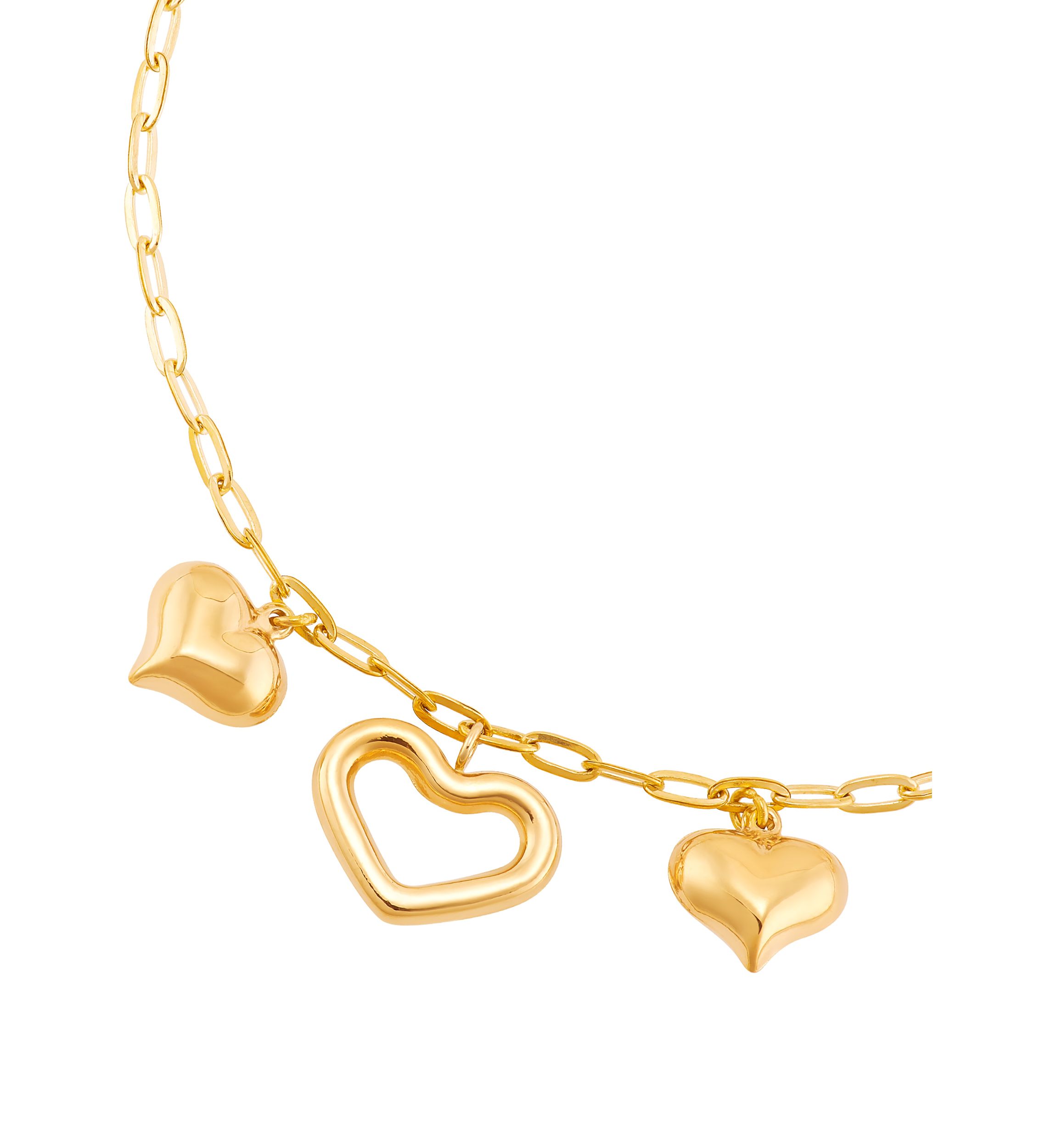 Heart Bracelet in 10K Yellow Gold
