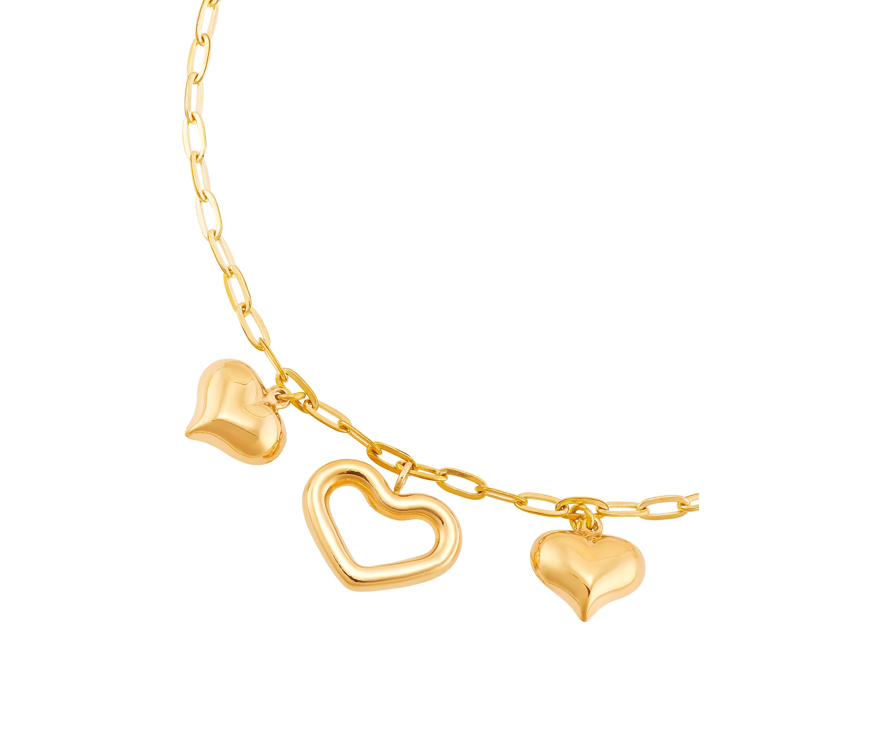 Heart Bracelet in 10K Yellow Gold