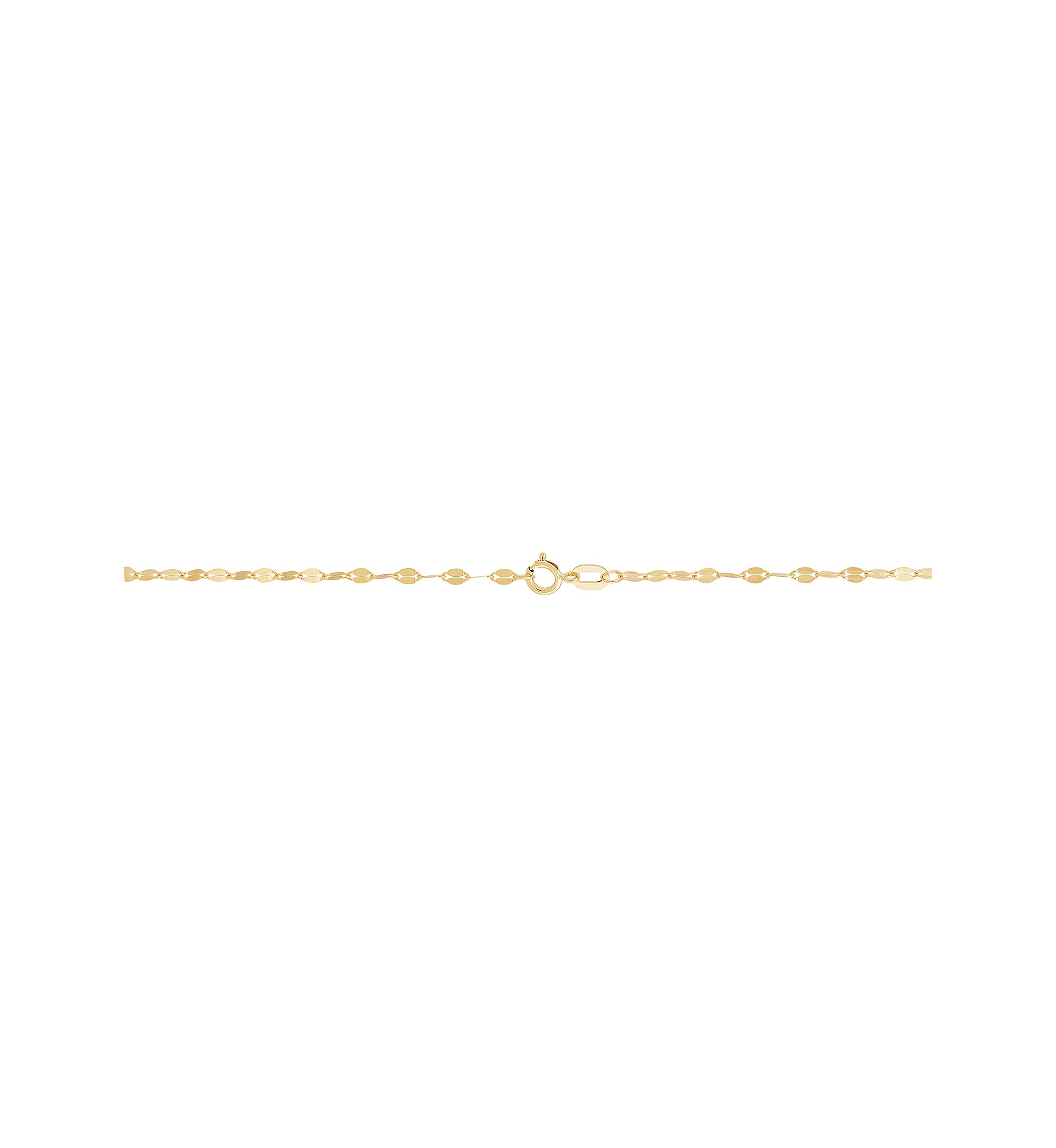 Flower Mirror Chain Necklace in 10K Yellow Gold