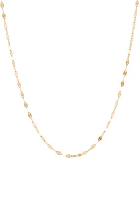 Belk & Co 1.75 Millimeter Solid Mirror Chain Necklace in 10K Yellow Gold, 18 in