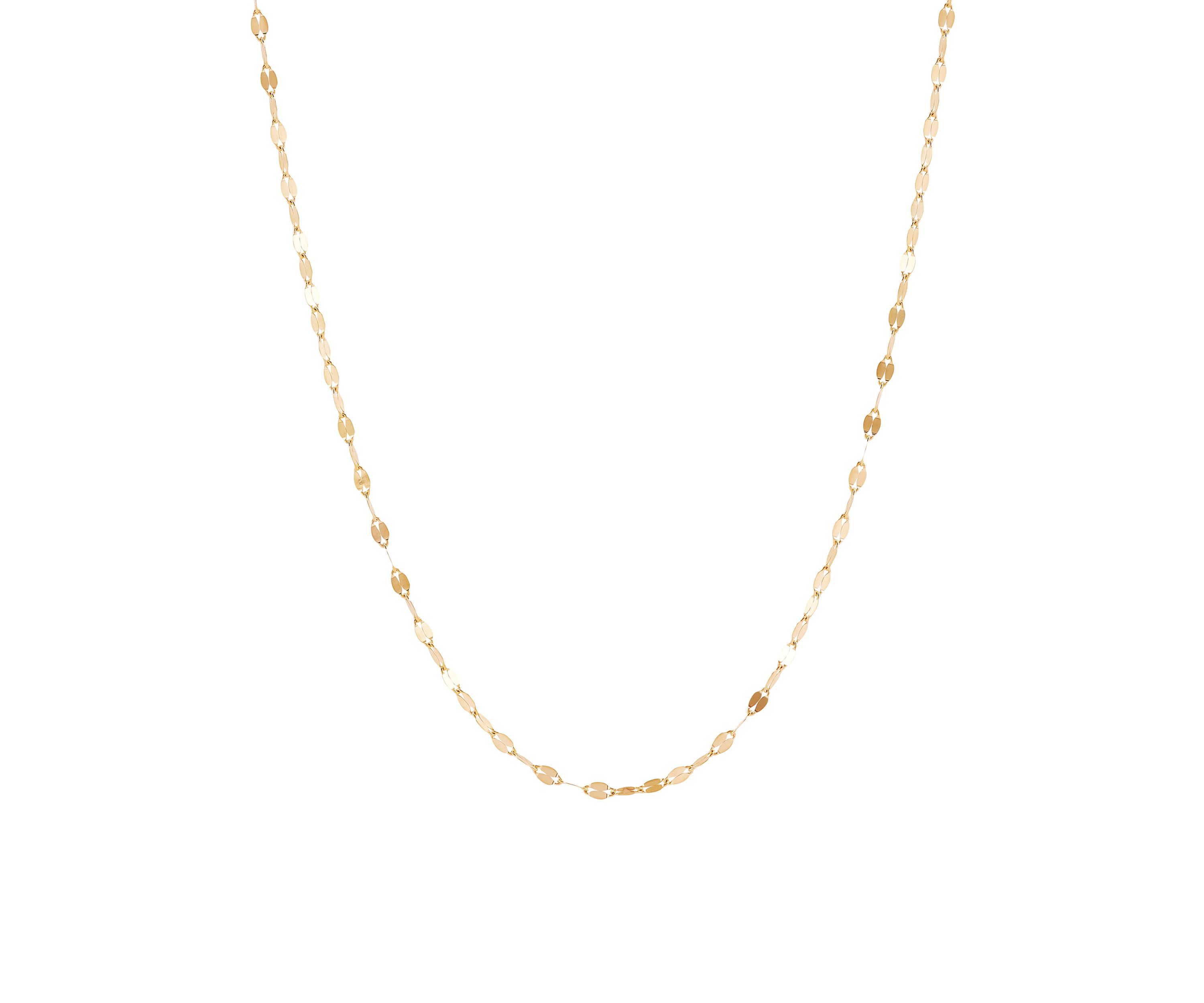 1.75 Millimeter Solid Mirror Chain Necklace in 10K Yellow Gold