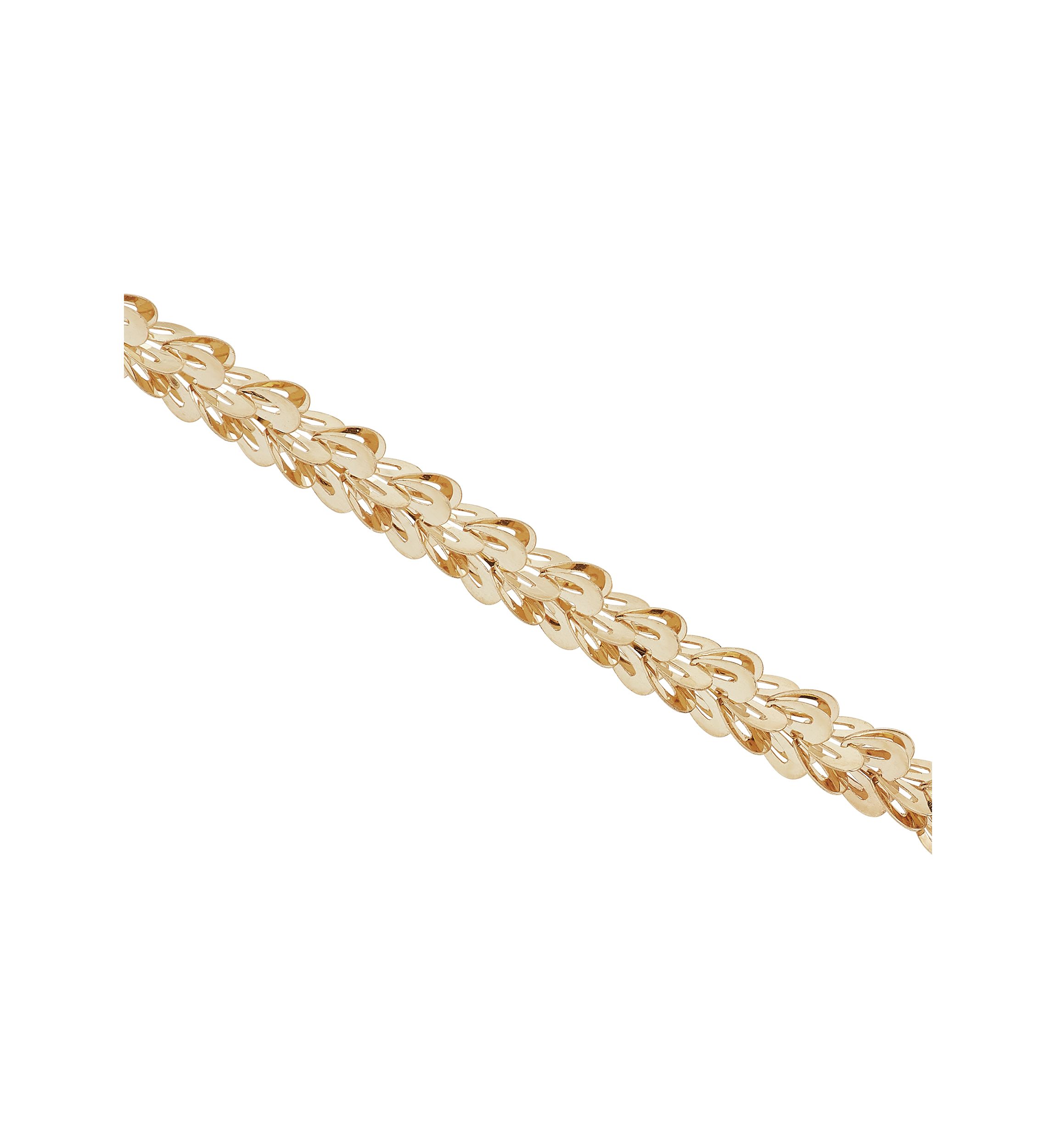 Solid Foldover Heart Bracelet in 10K Yellow Gold