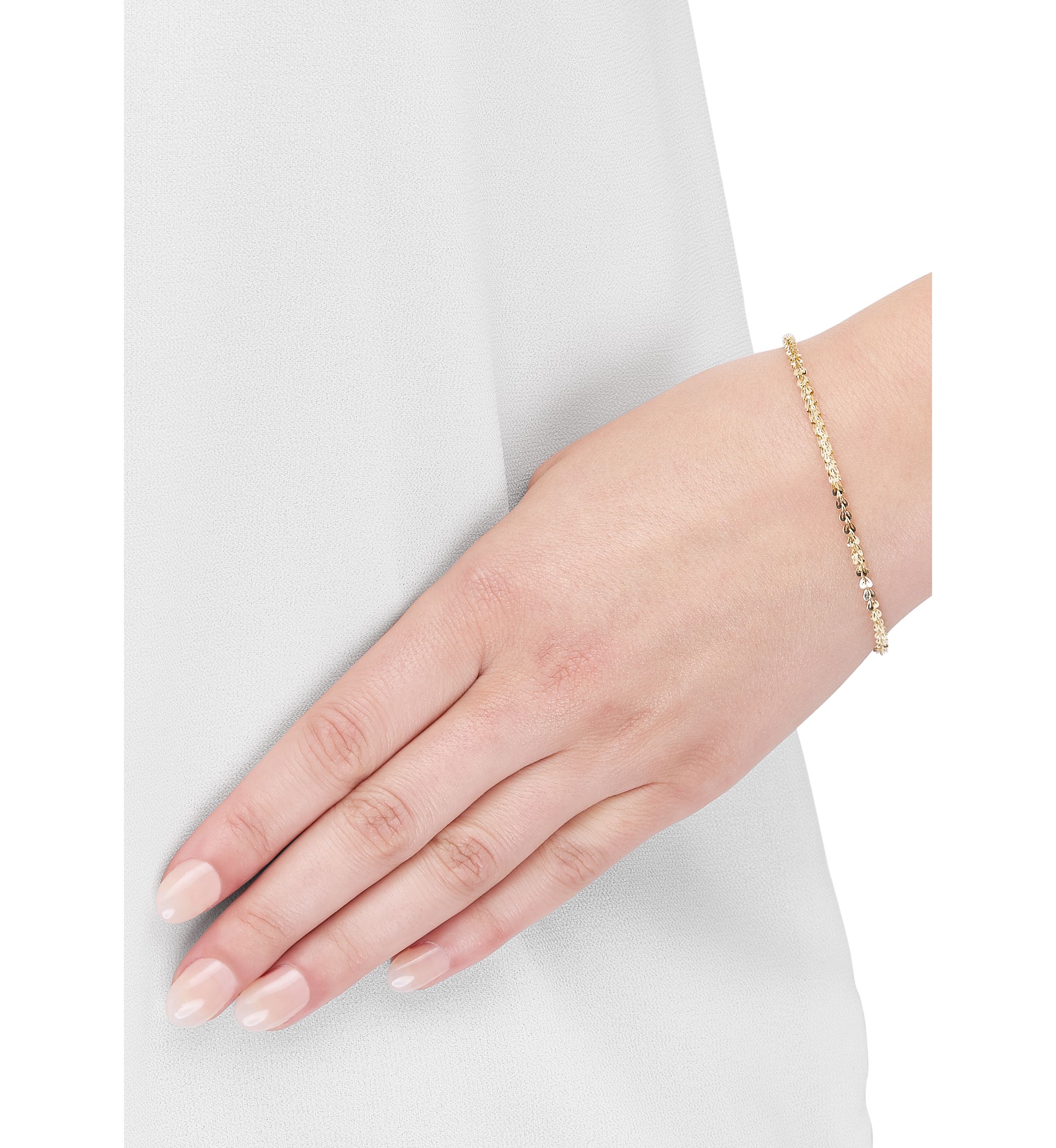 Solid Foldover Heart Bracelet in 10K Yellow Gold