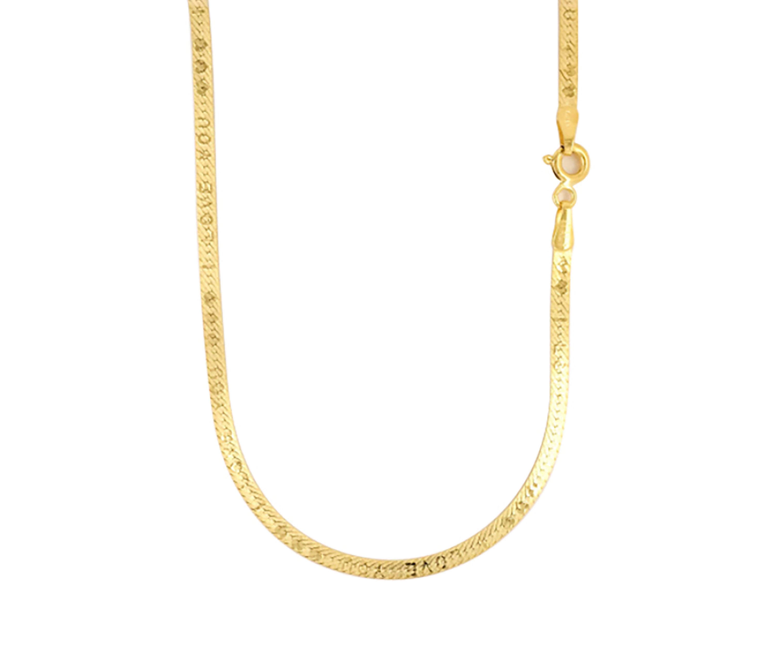 Herringbone Chain in 10K Yellow Gold