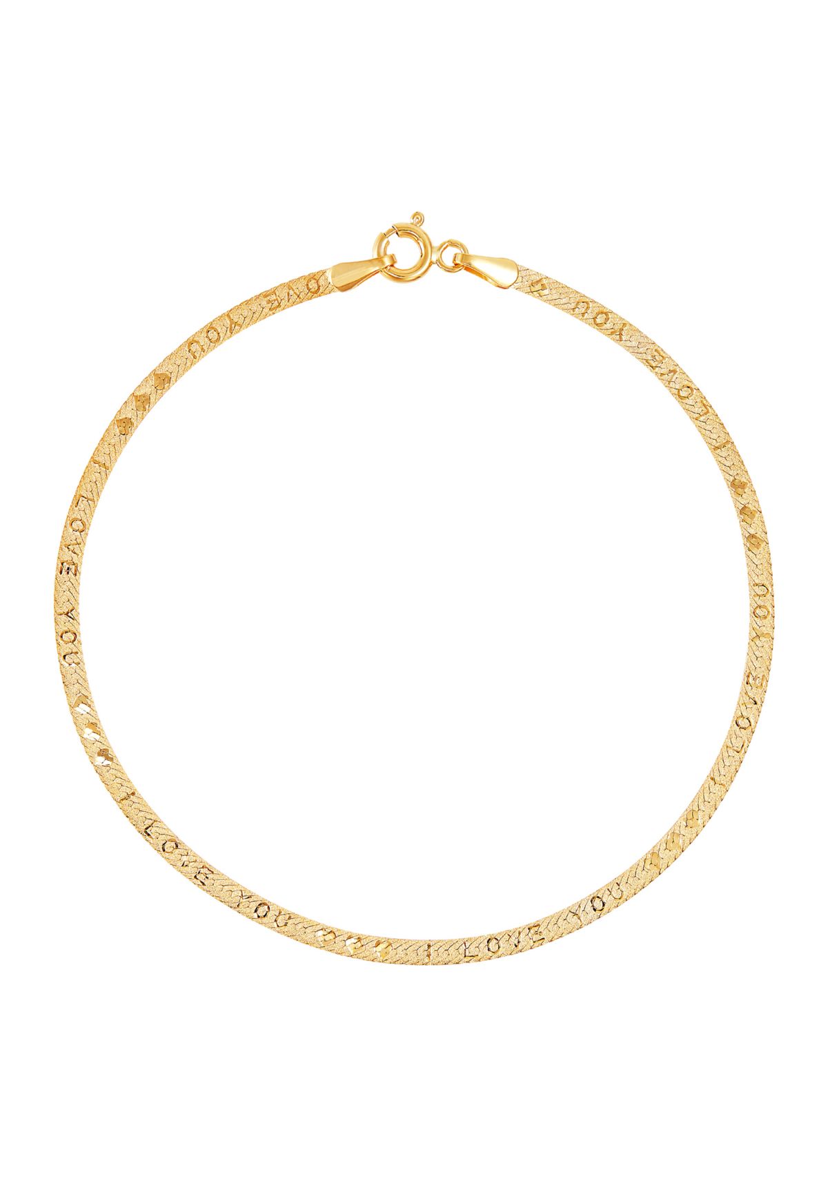 Herringbone Bracelet in 10K Yellow Gold