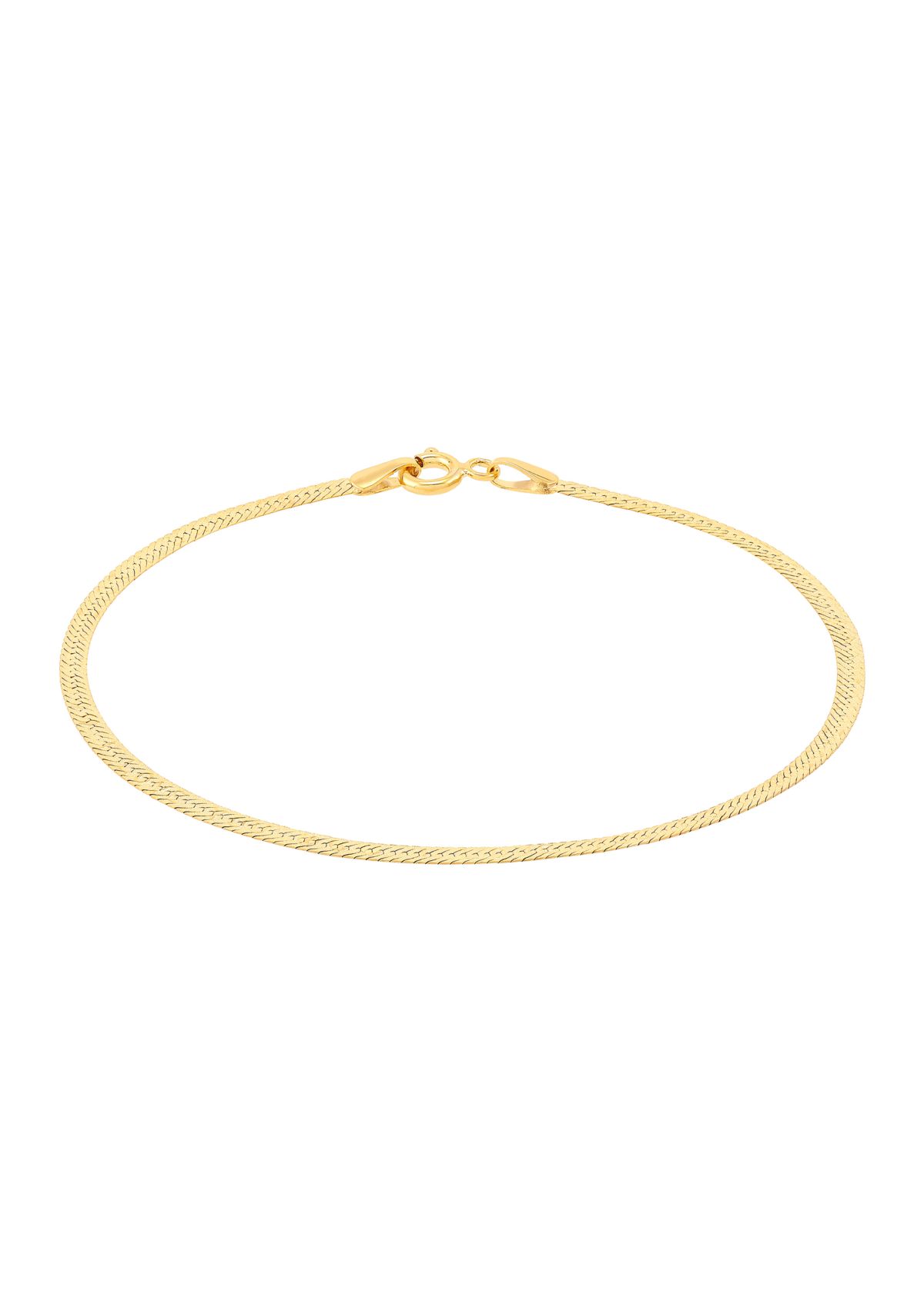 Herringbone Bracelet in 10K Yellow Gold