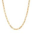 18 Inch Paper Clip Chain Necklace in 10K Yellow Gold 