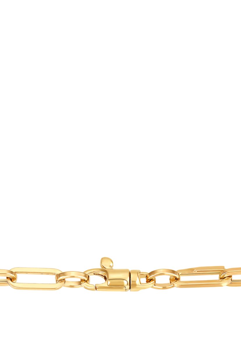 18 Inch Paper Clip Chain Necklace in 10K Yellow Gold 