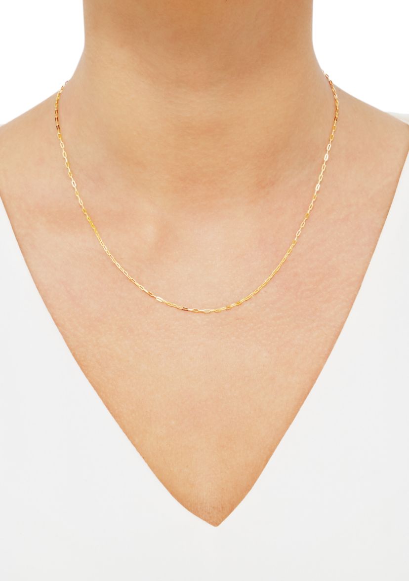 18 Inch Chain Necklace in 10K Yellow Gold 