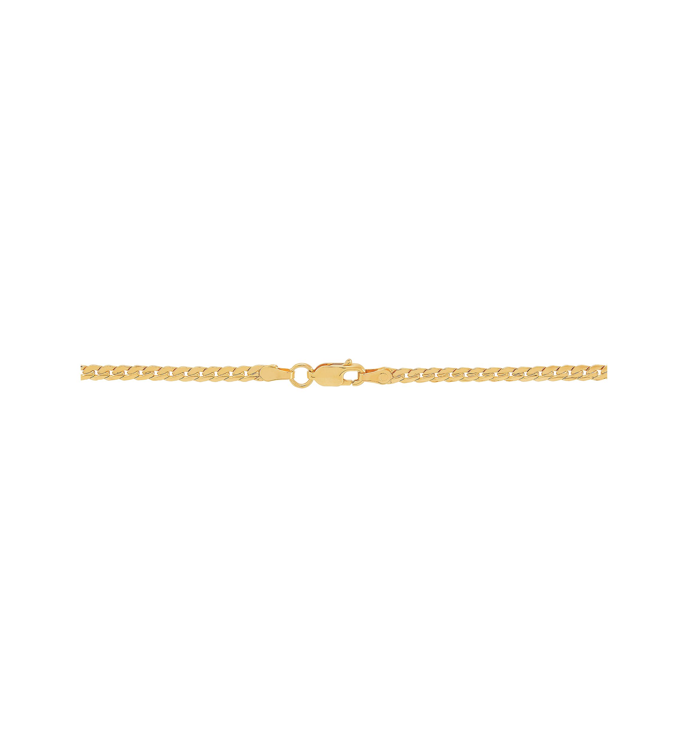 Hollow Flat Micro Cuban Chain in 10K Yellow Gold