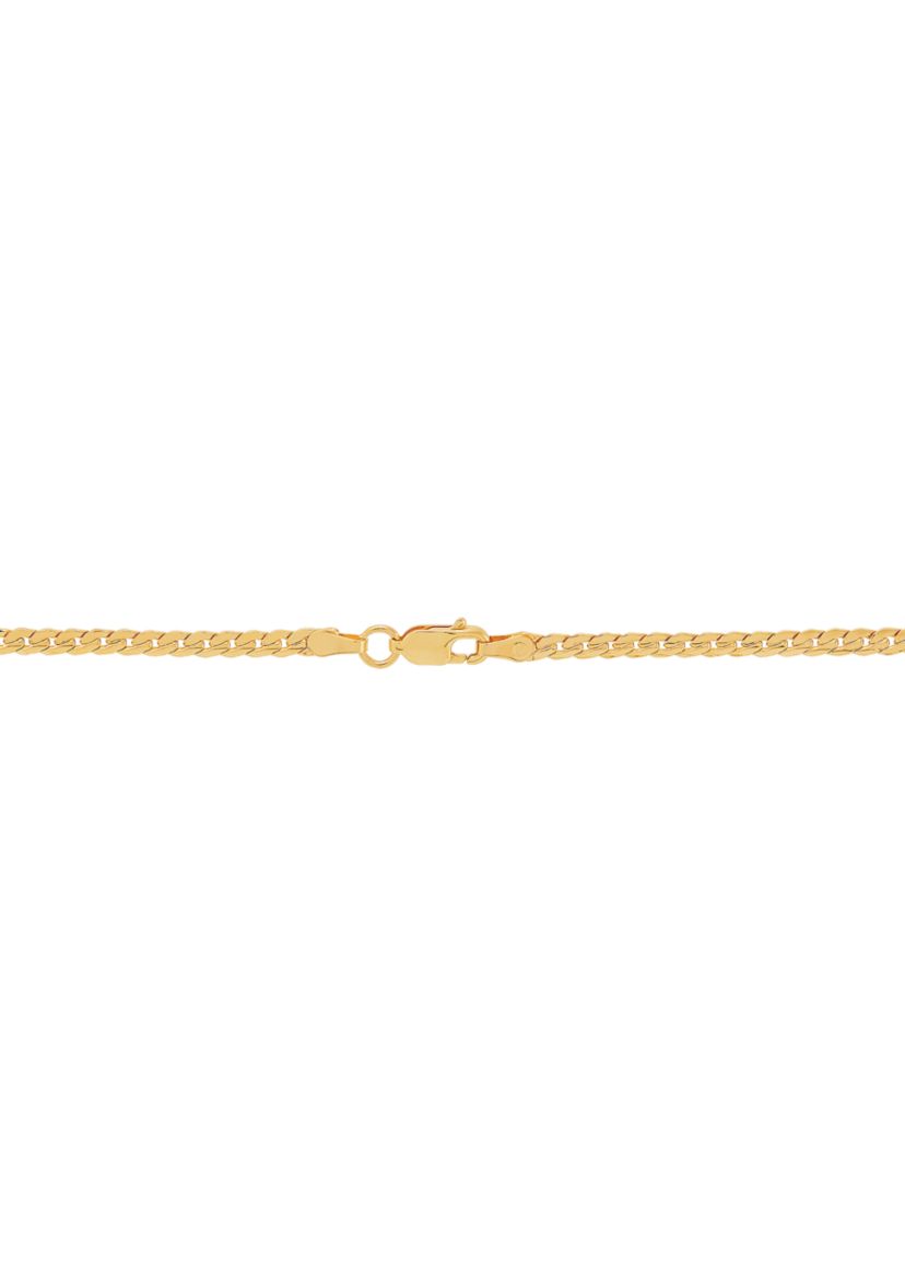 Hollow Flat Micro Cuban Chain in 10K Yellow Gold