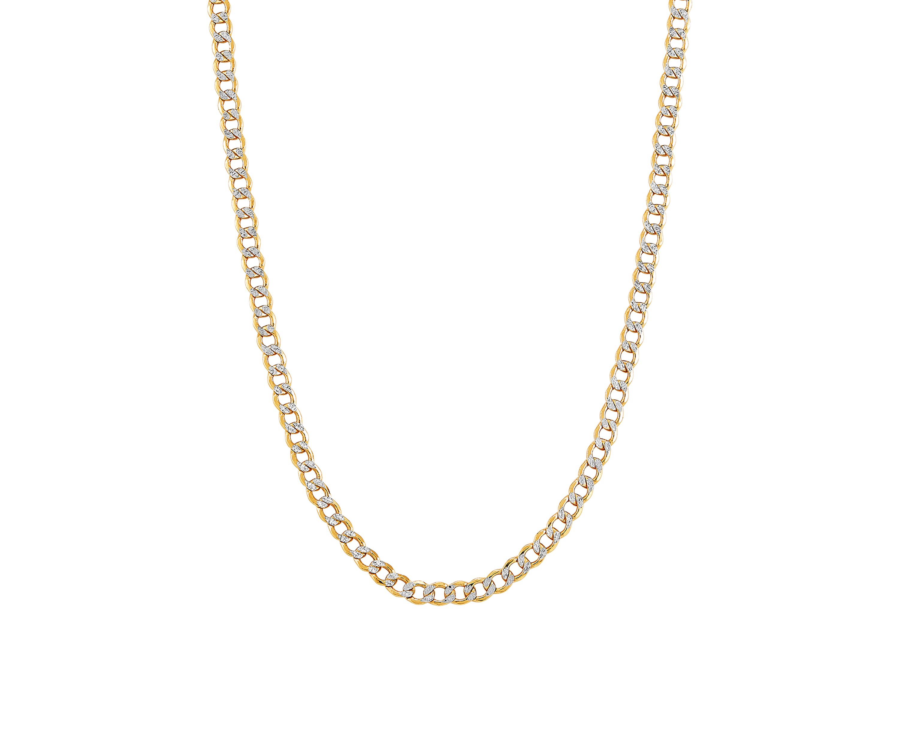 Hollow Curb Chain in 10K Yellow Gold