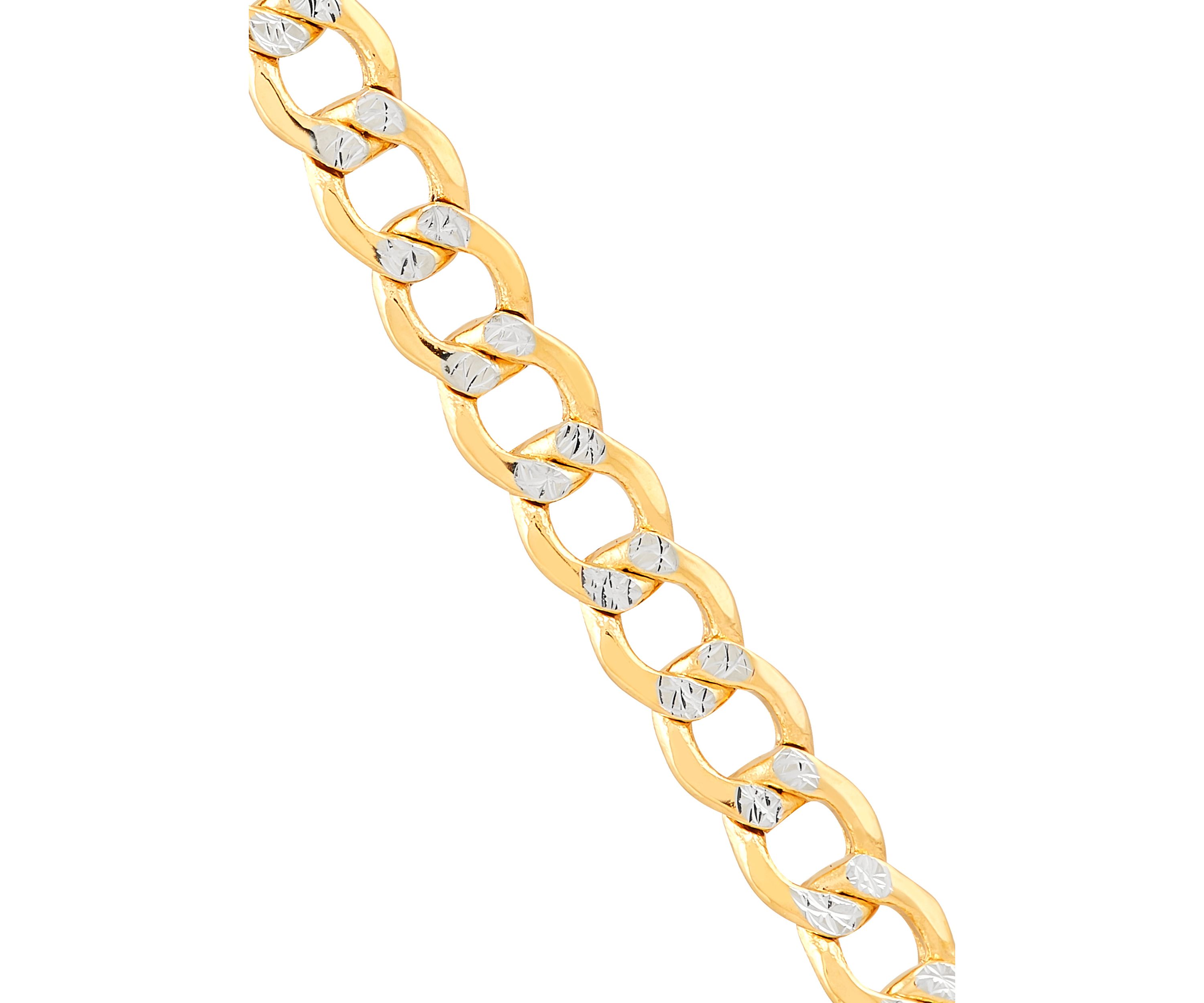 Hollow Curb Chain in 10K Yellow Gold