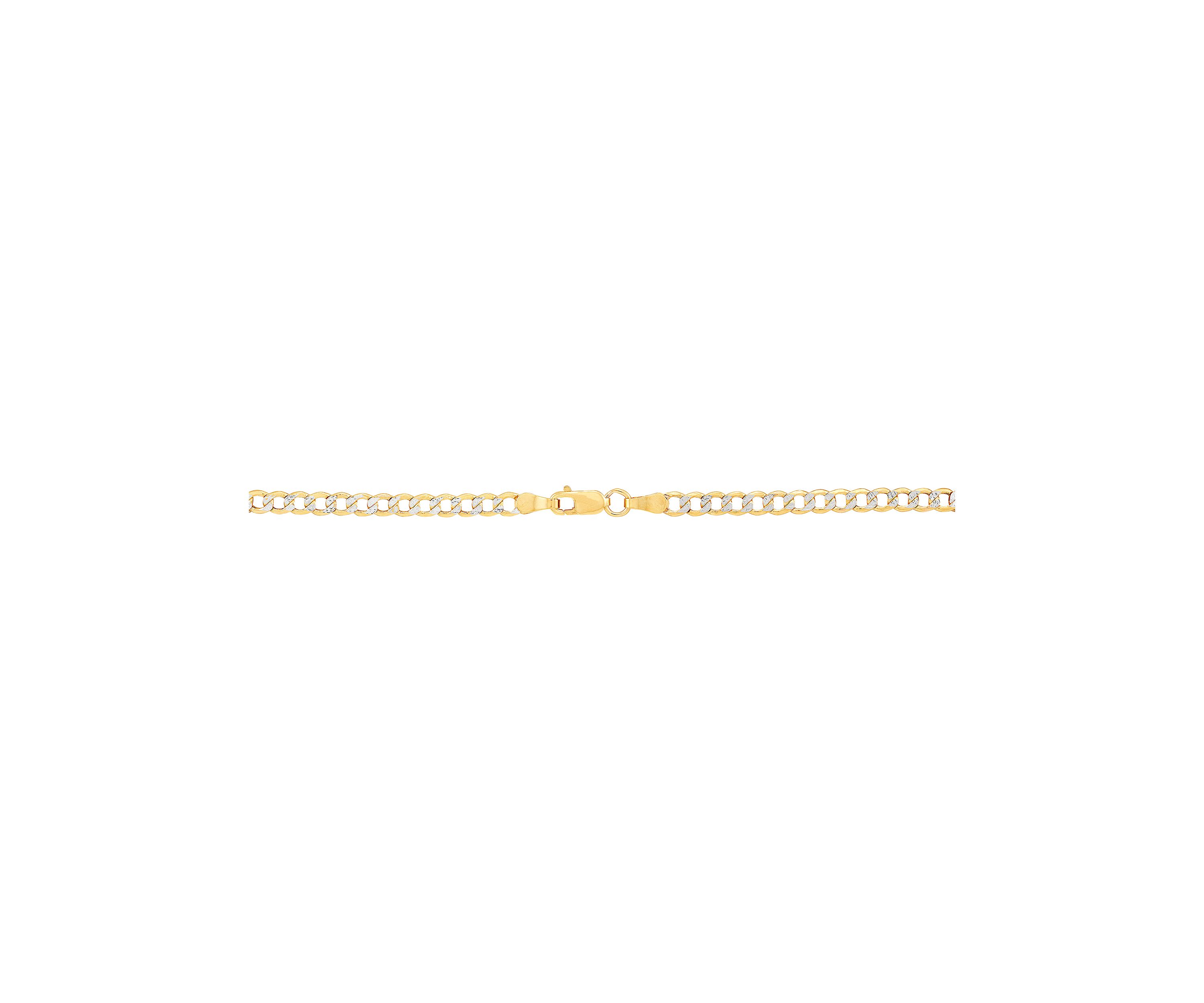 Hollow Curb Chain in 10K Yellow Gold