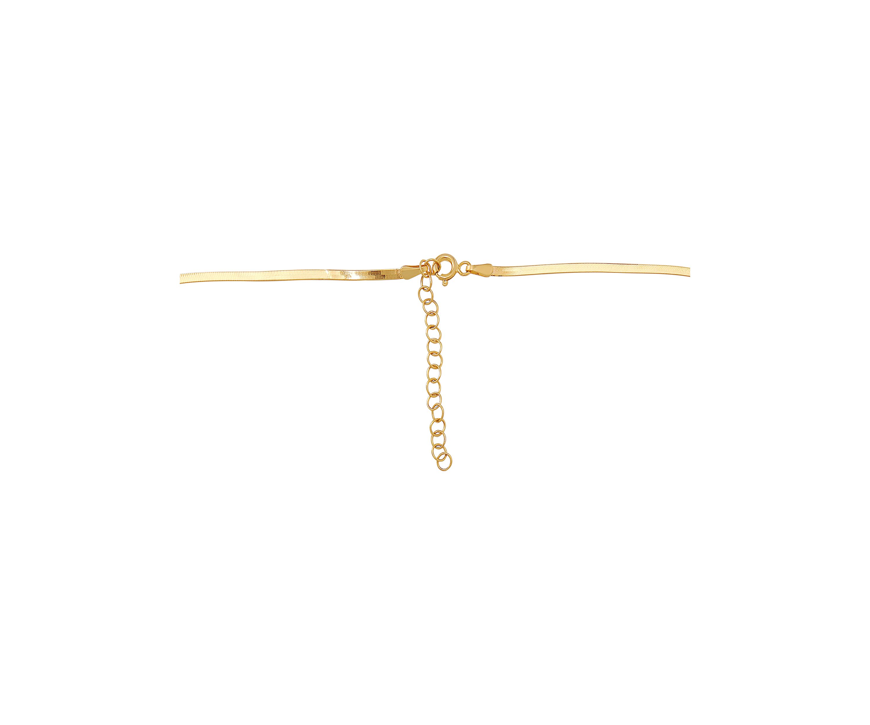 Herringbone Chain Necklace in 10K Yellow Gold