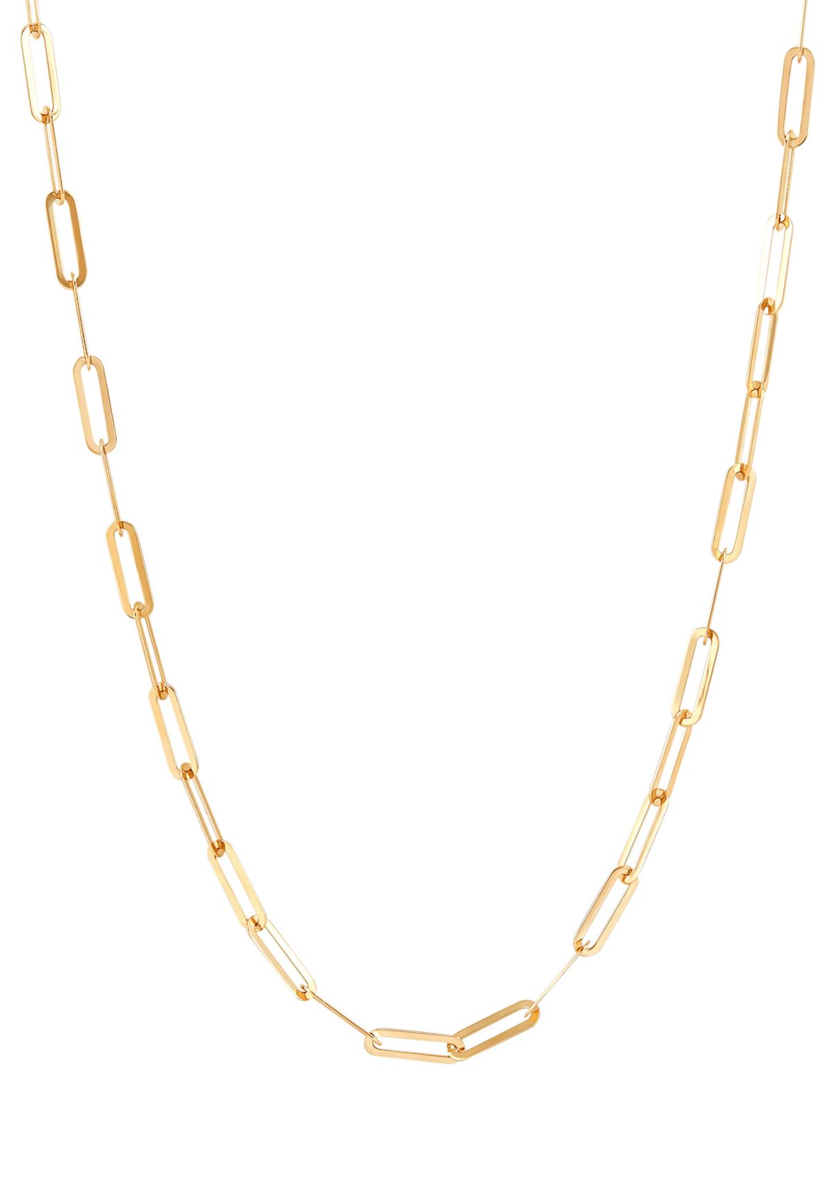 Paperclip Chain in 10K Yellow Gold