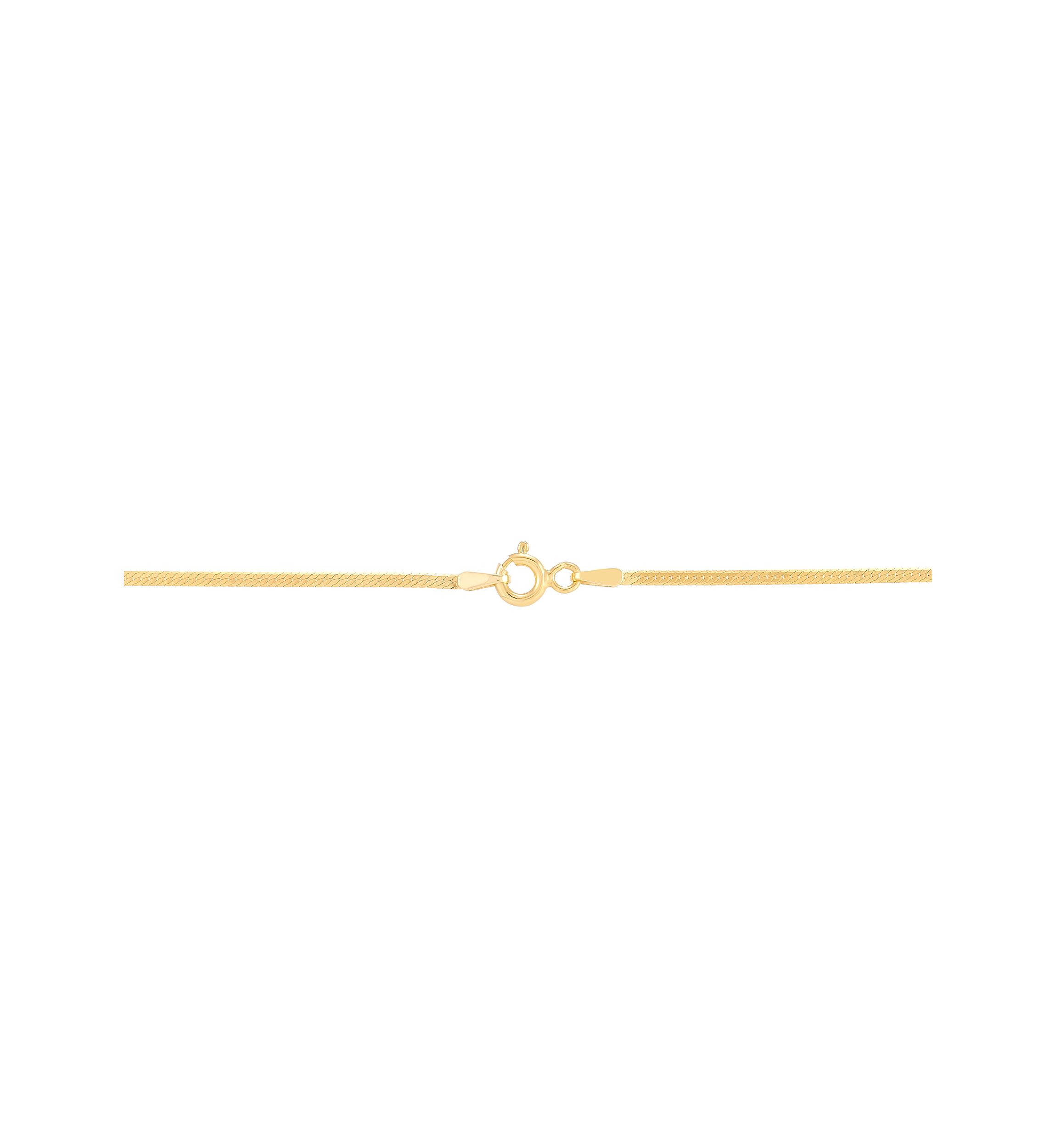 1.5 Millimeter Solid Herringbone Chain in 10K Yellow Gold