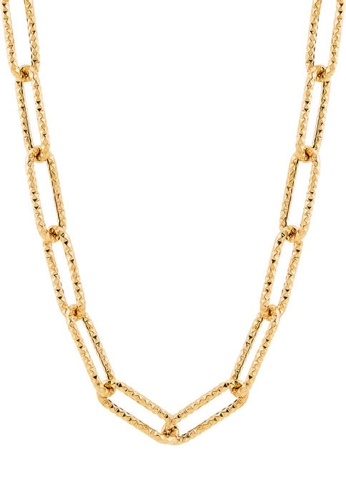 Paperclip Chain in 10K Yellow Gold