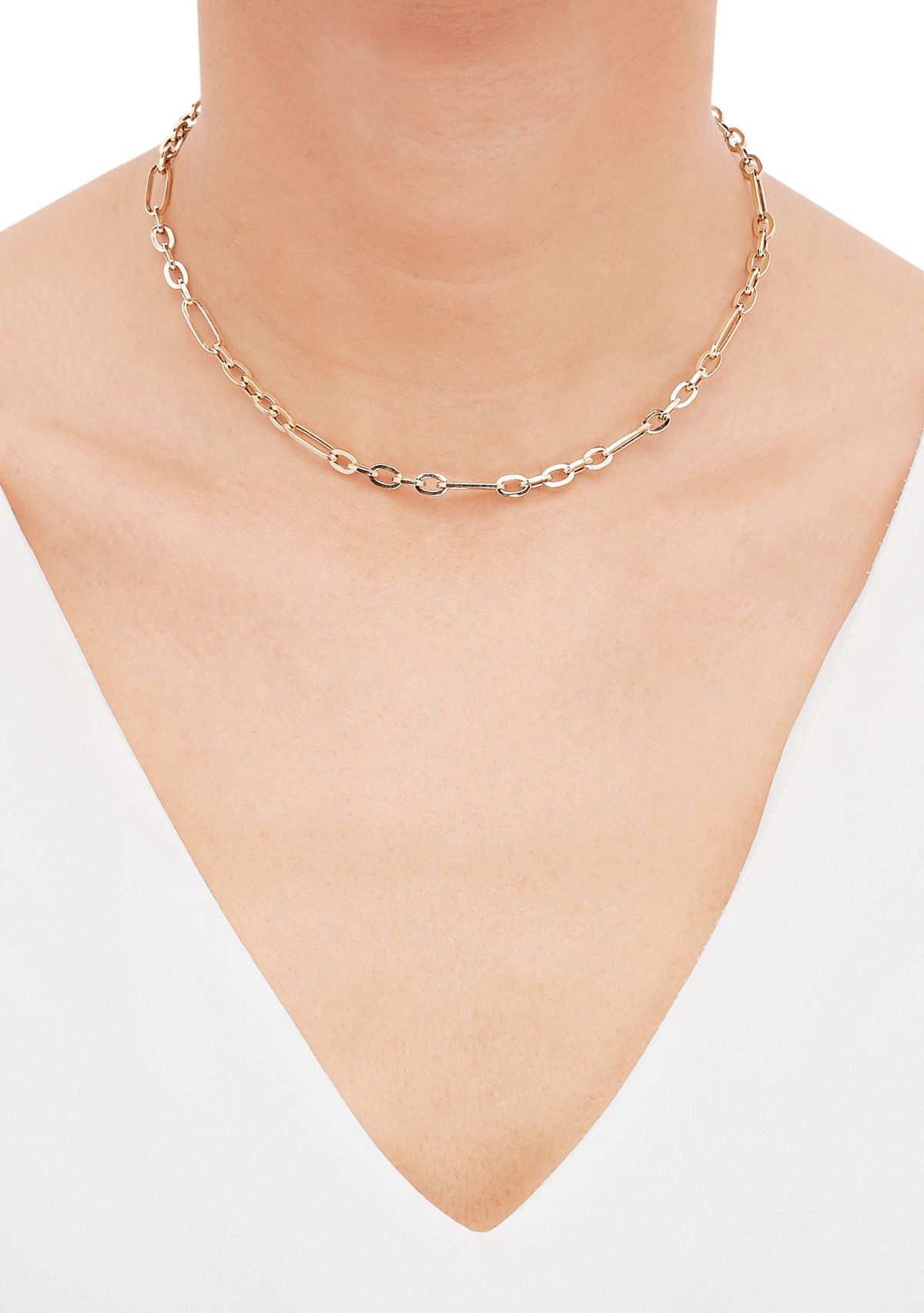 4.5 Millimeter Figaro Chain Necklace in 10K Yellow Gold