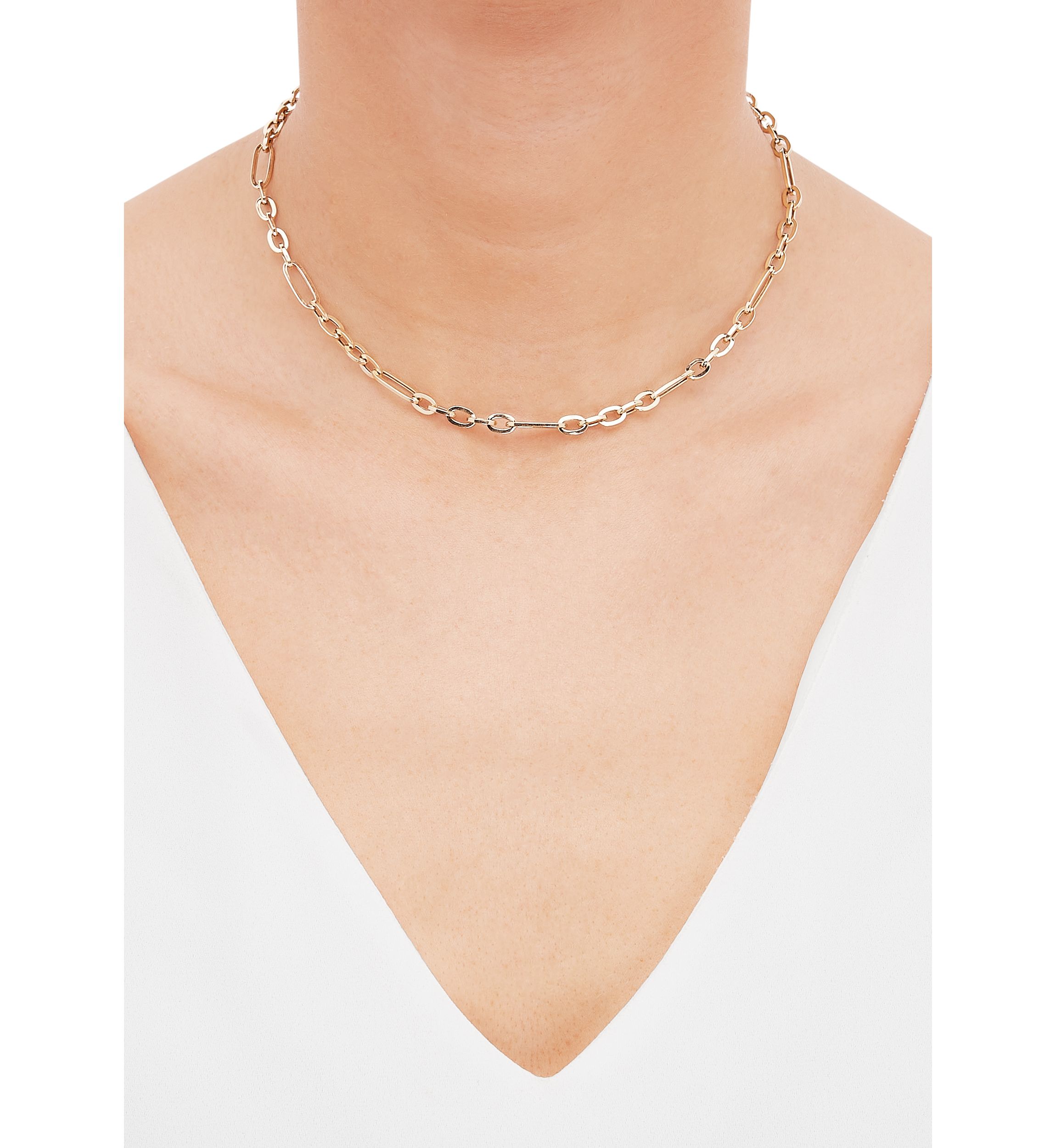 4.5 Millimeter Figaro Chain Necklace in 10K Yellow Gold