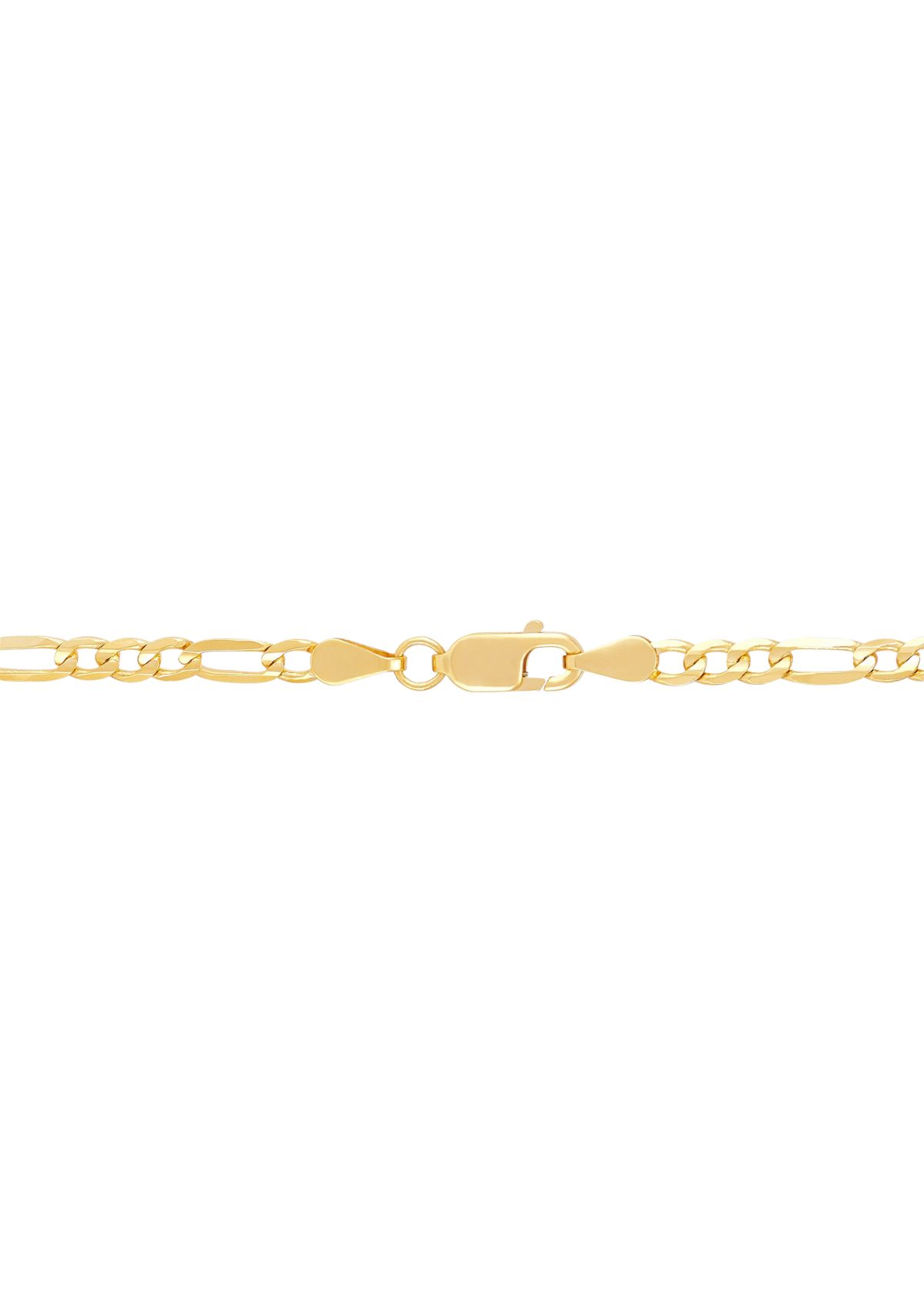 Solid 3 + 1 Figaro Bracelet in 10K Yellow Gold