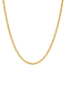 Belk & Co Solid Square Wheat Chain in 10K Yellow Gold