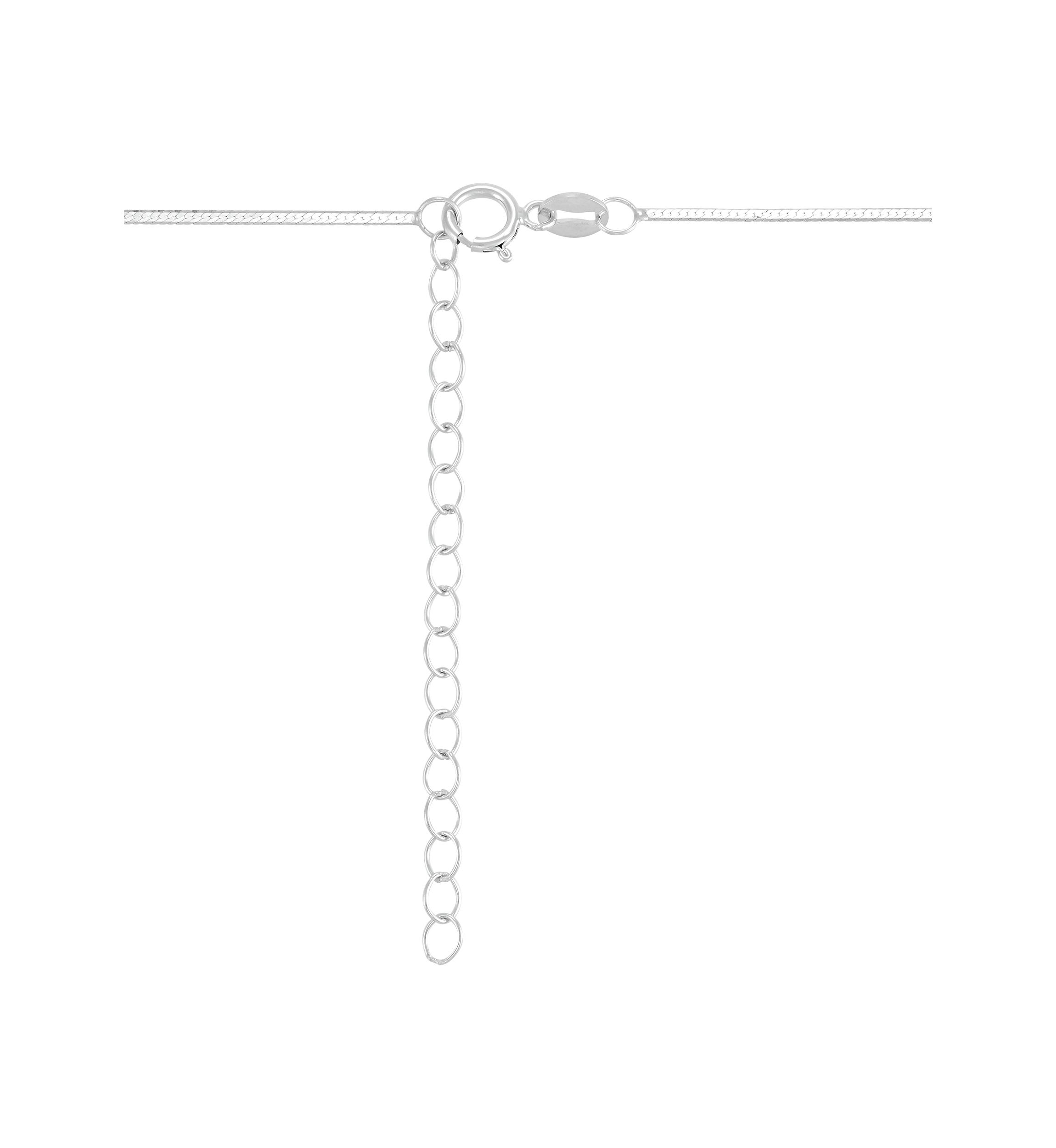 Micro Herringbone Chain in 10K White Gold