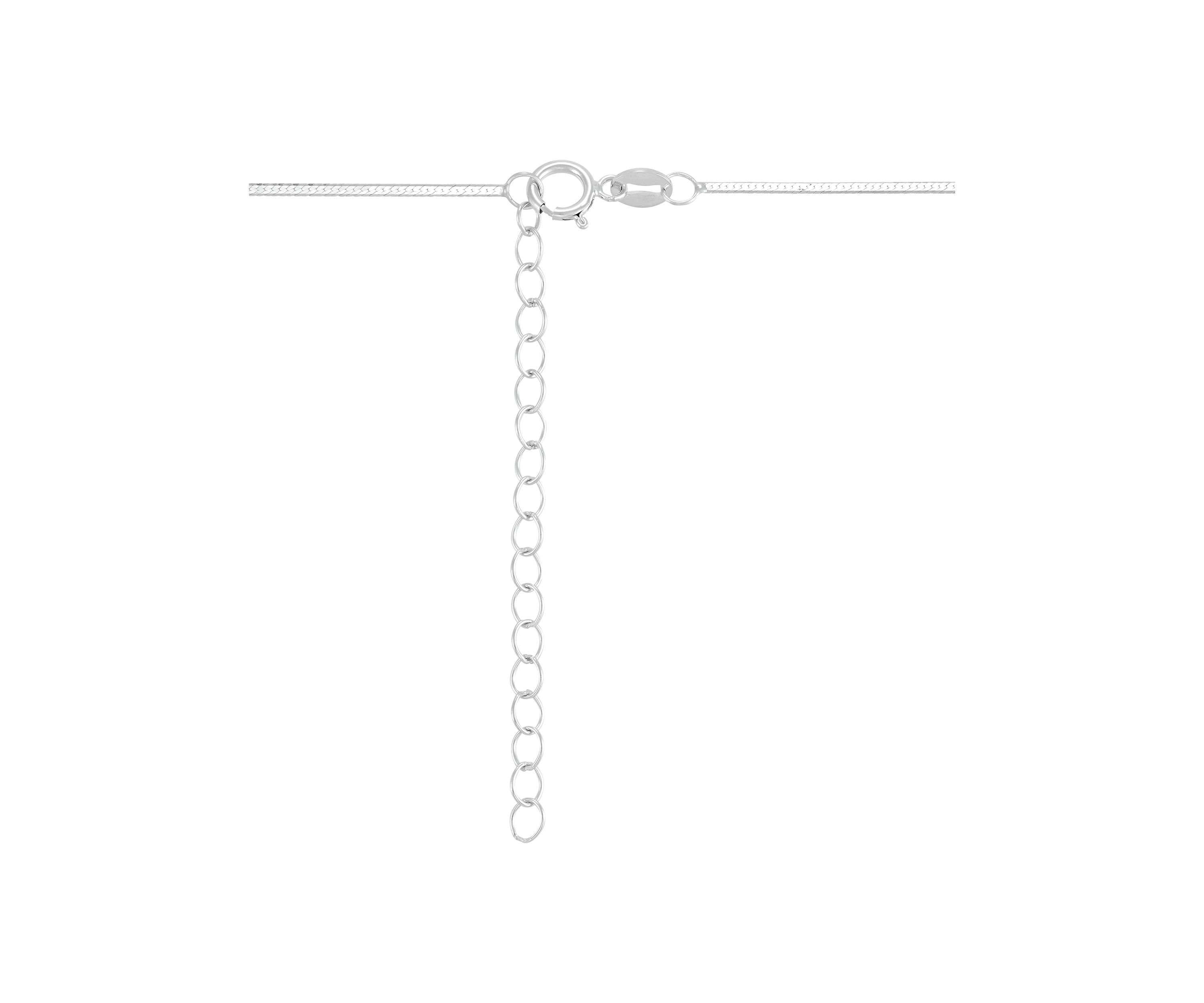 Micro Herringbone Chain in 10K White Gold