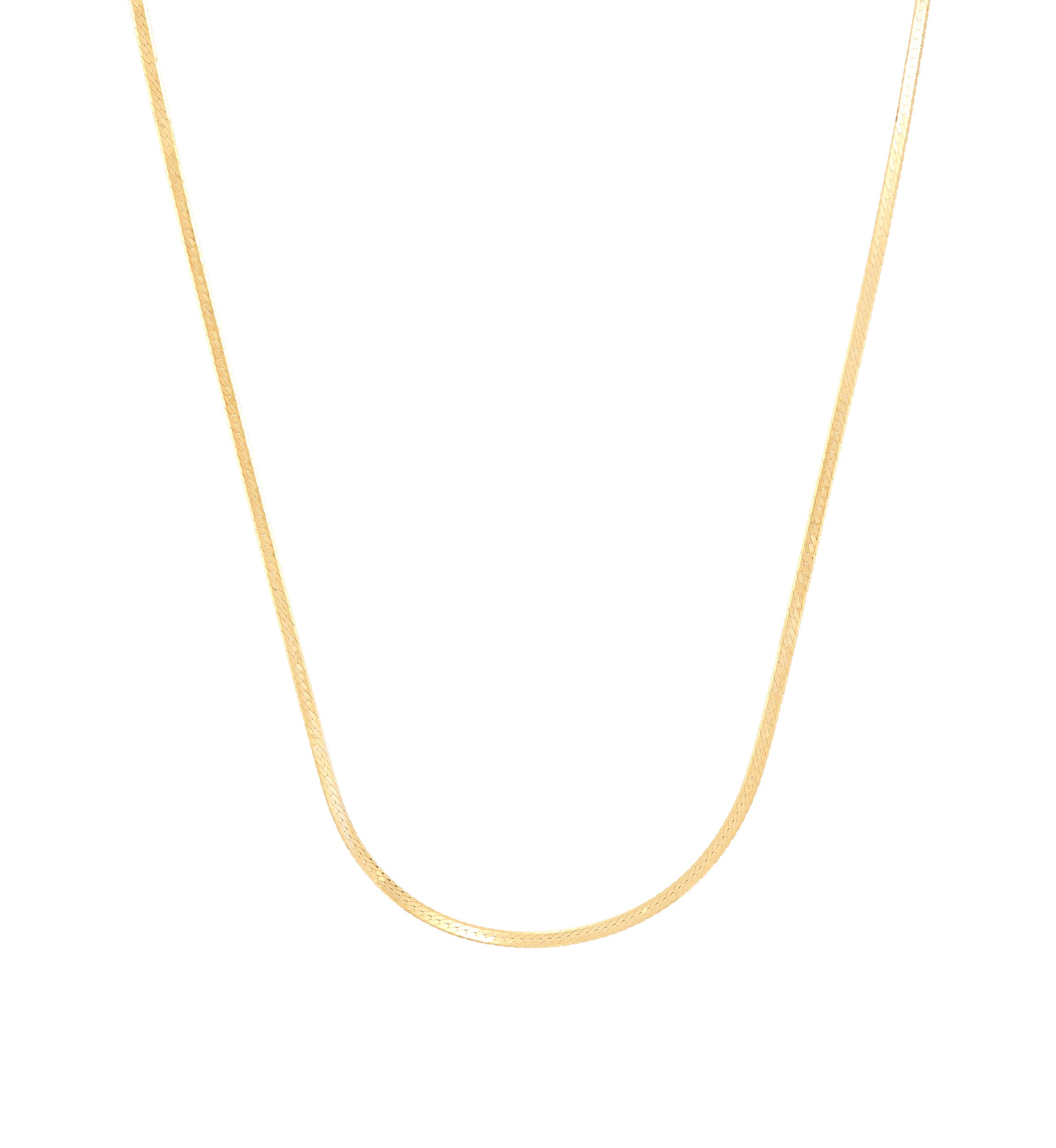 Micro Herringbone Chain in 10K Yellow Gold