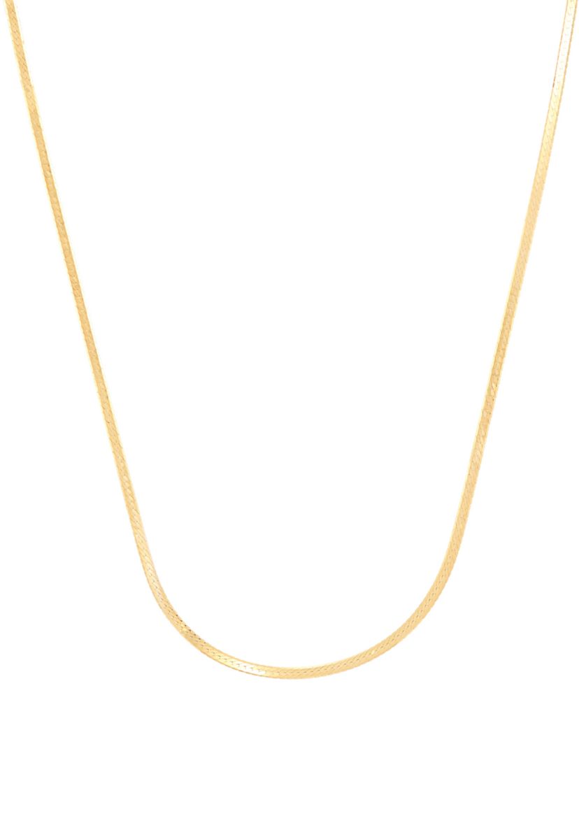 Micro Herringbone Chain in 10K Yellow Gold