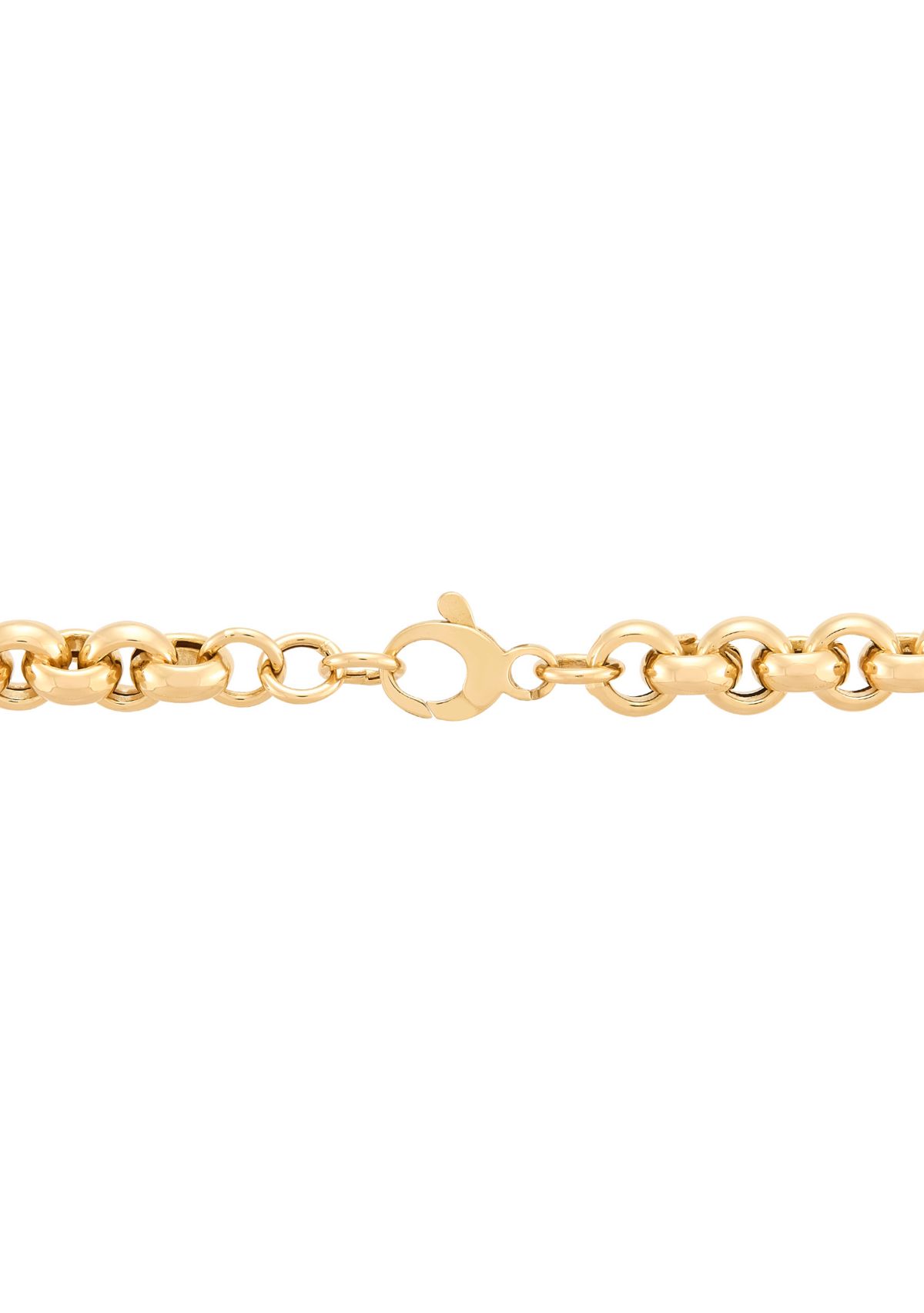 Round Rolo Chain Necklace in 10K Yellow Gold