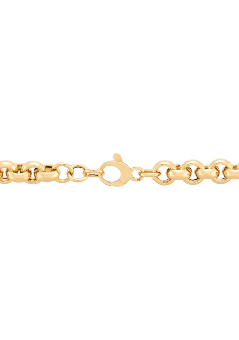 Round Rolo Chain Necklace in 10K Yellow Gold